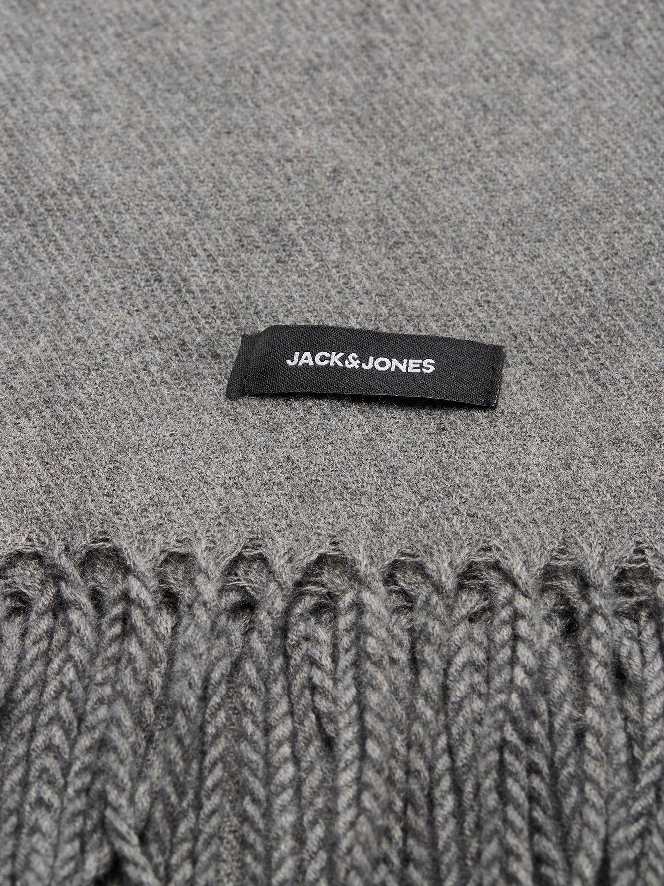 Image 3 of 3 of Jack & Jones Jack &amp; Jones Solid Woven Scarf - Grey
