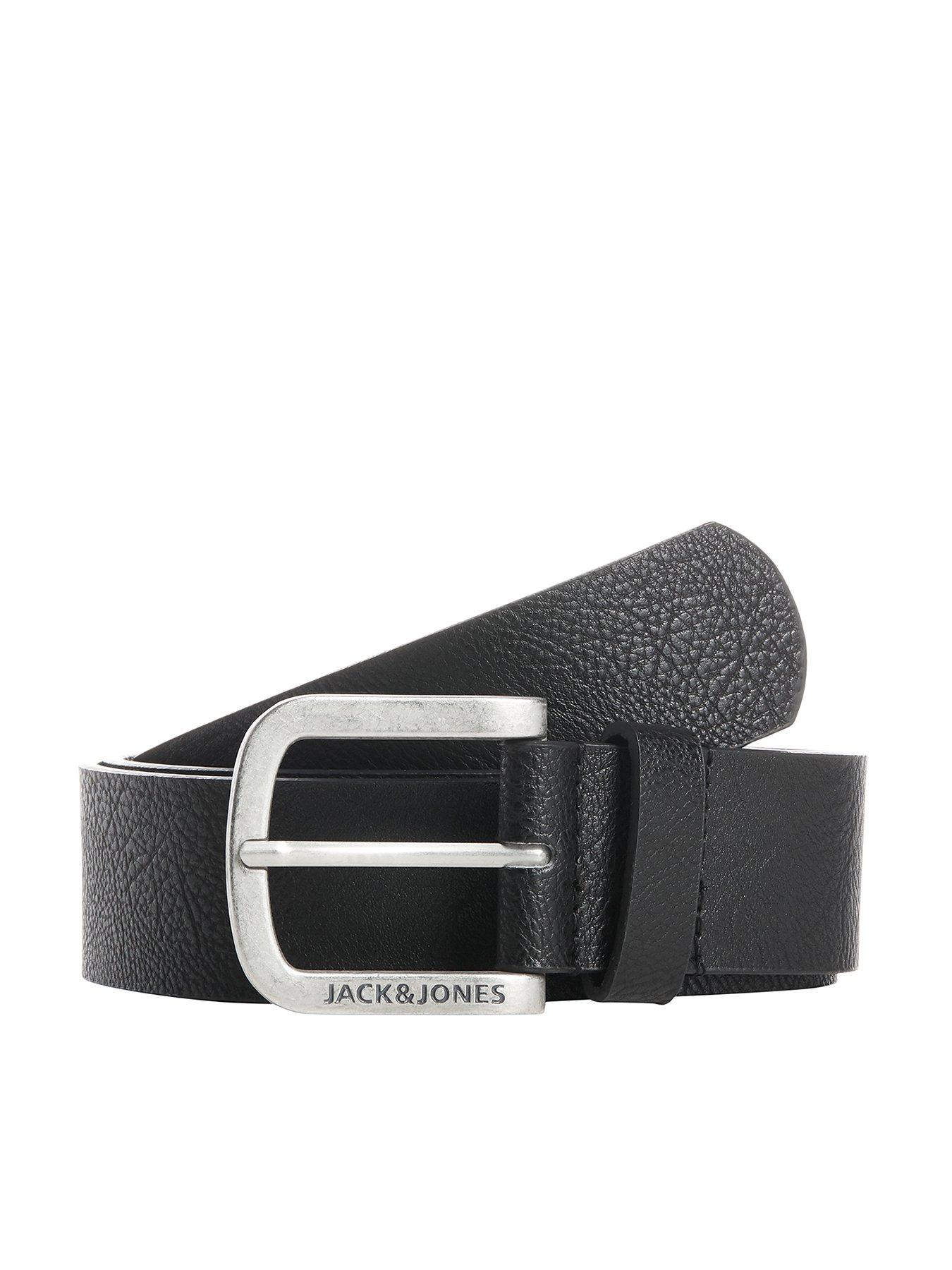 jack-jones-faux-leather-belt-blackfront