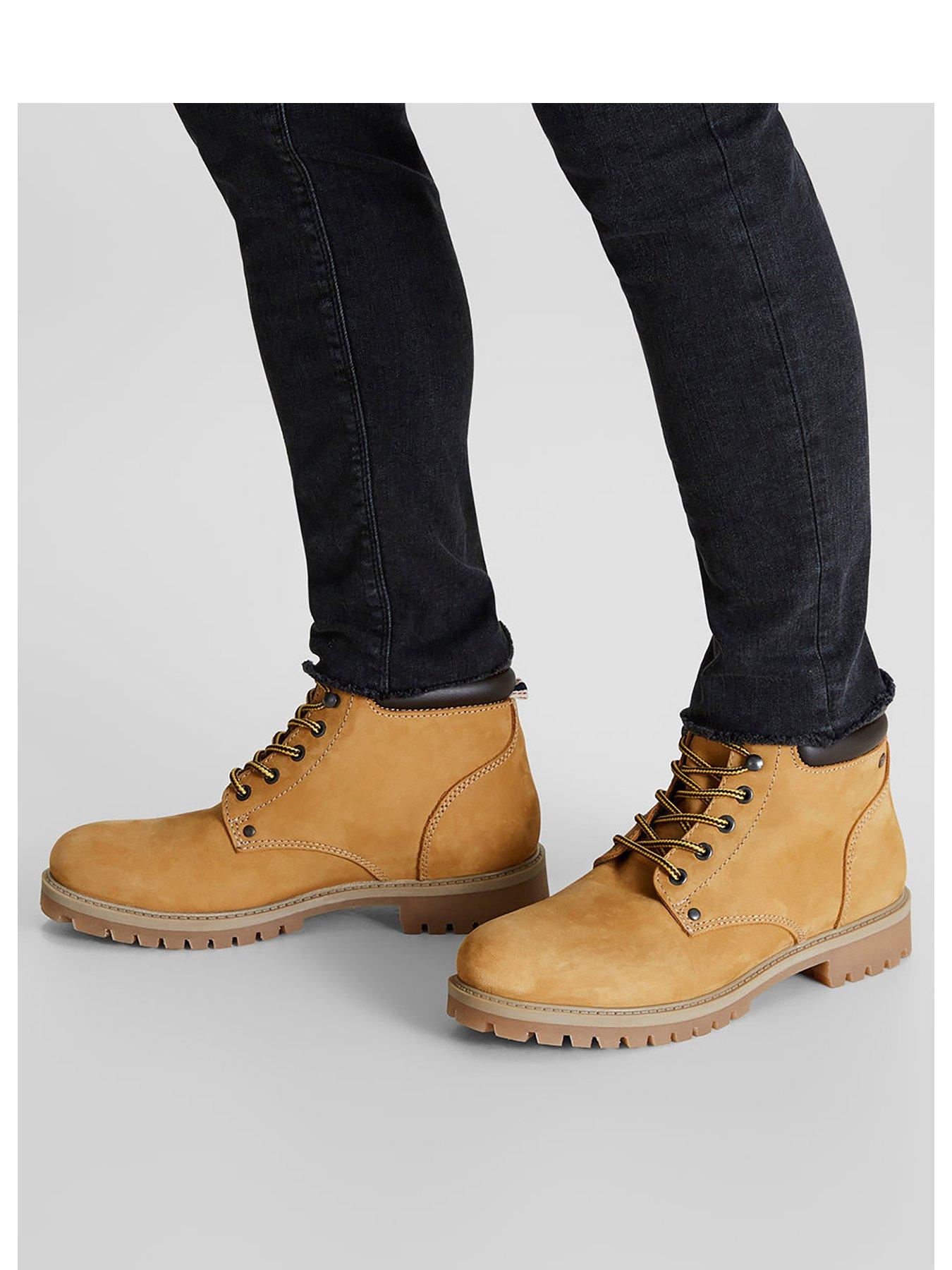 Jack & Jones Leather Boots With Faux Fur Lining  Boots men, Mens leather  boots, Leather shoes men