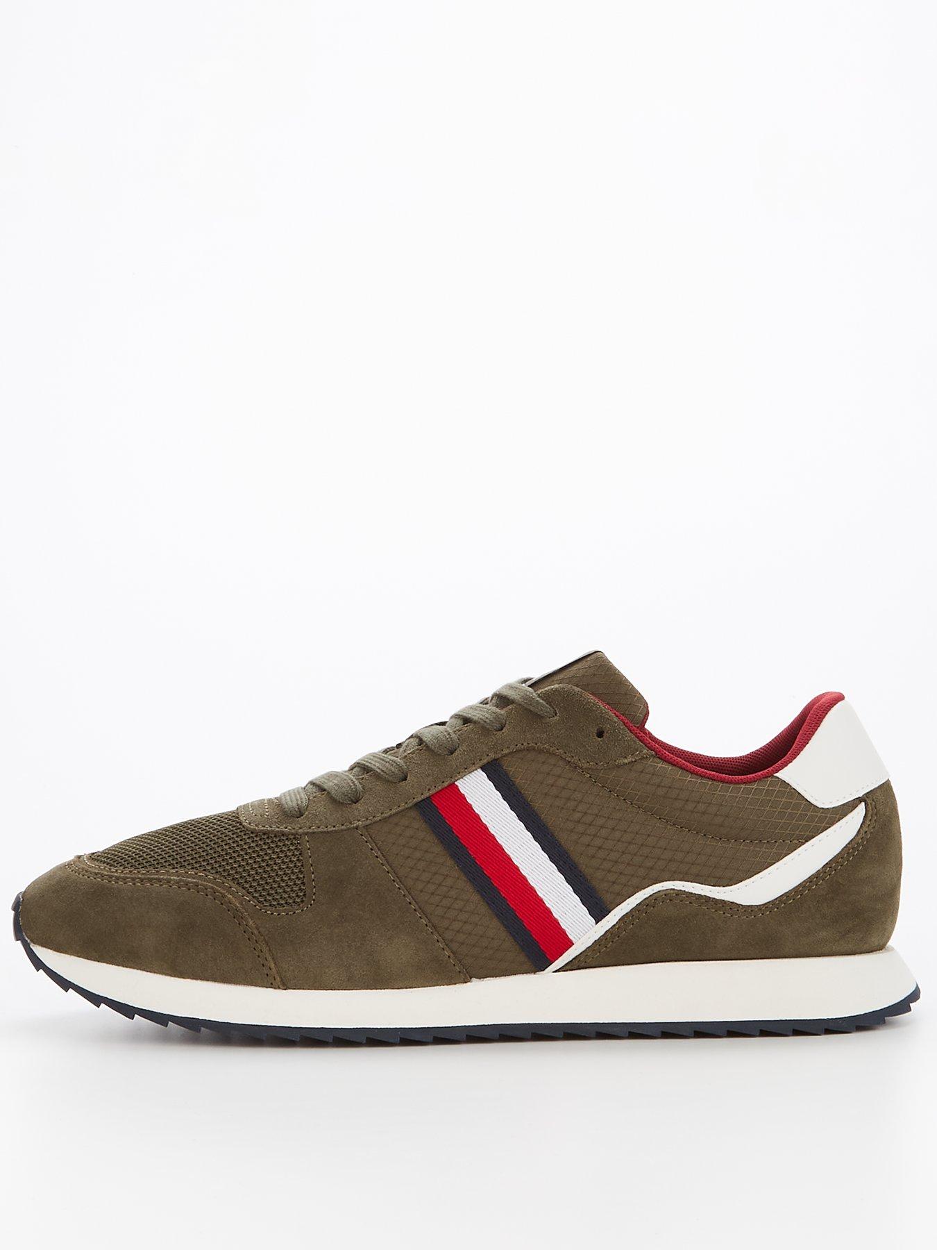 Tommy Jeans retro basket trainer in black and brown