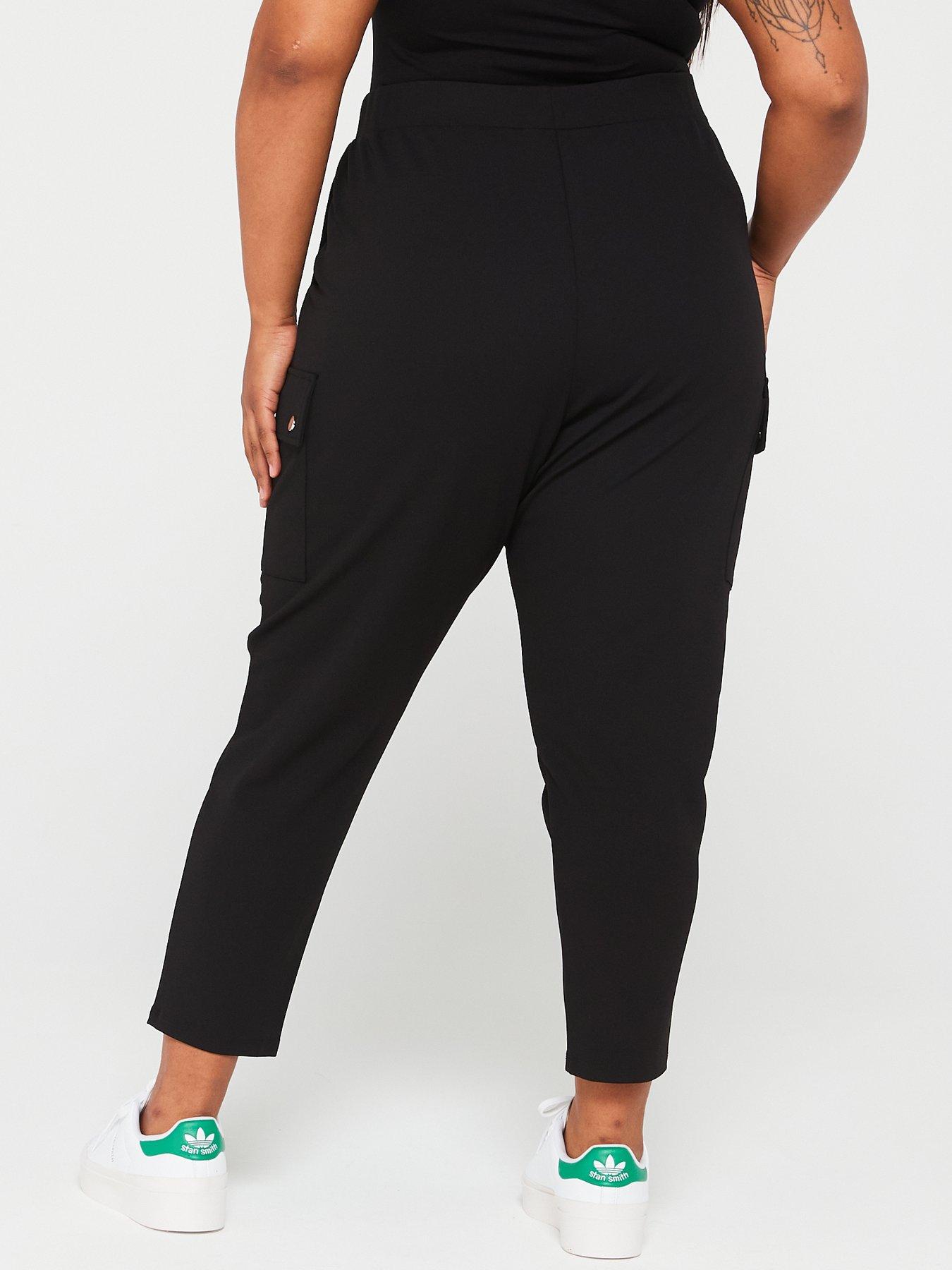 Image 2 of 6 of V by Very Curve Tapered Leg Cargo Stretch&nbsp;Crepe Trouser