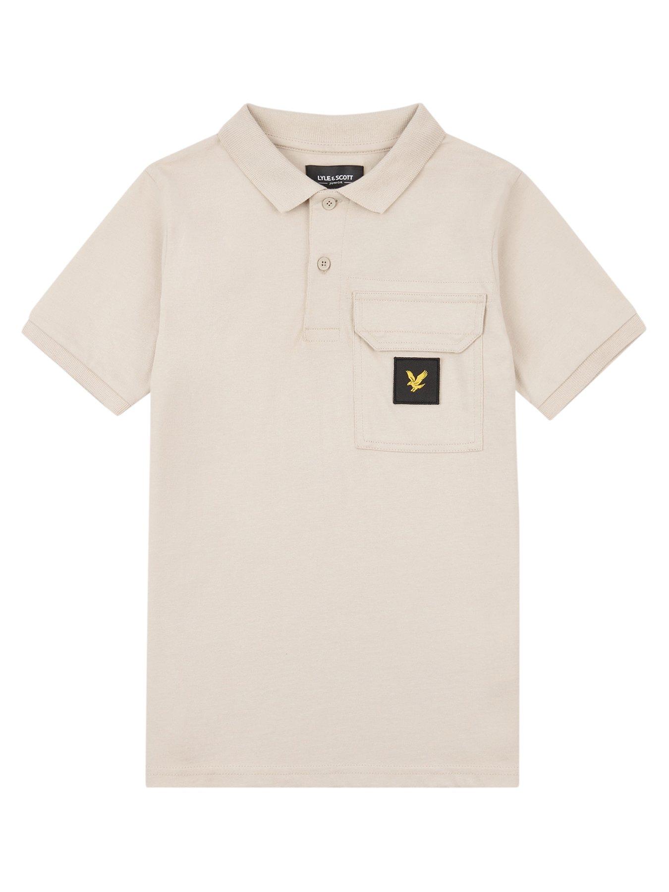 Lyle Scott Boys Jersey Pocket Polo Shirt Moonstruck Light Grey Very Ireland