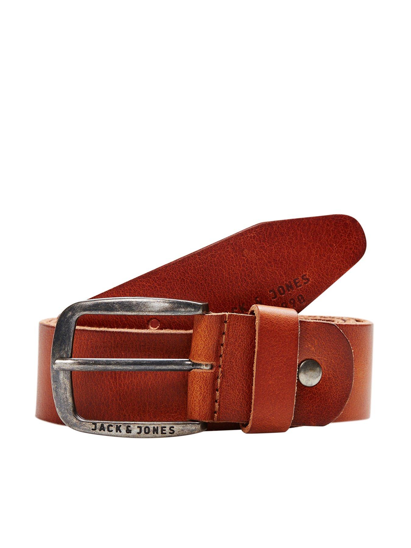 Image 1 of 3 of Jack & Jones Paul Leather Belt - Brown