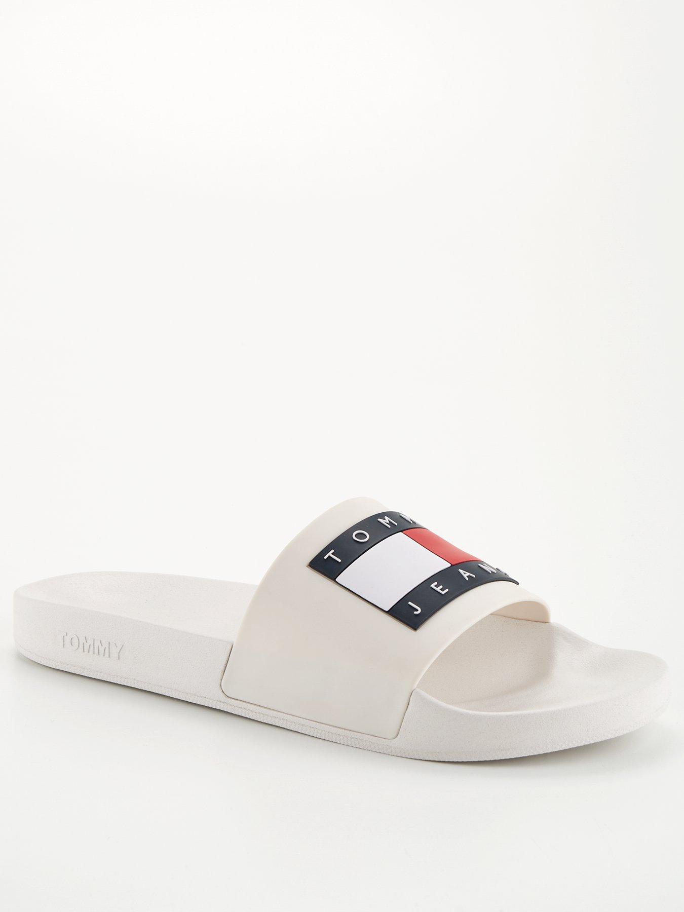 Image 1 of 6 of Tommy Jeans Tommy Jeans Pool Slides - White