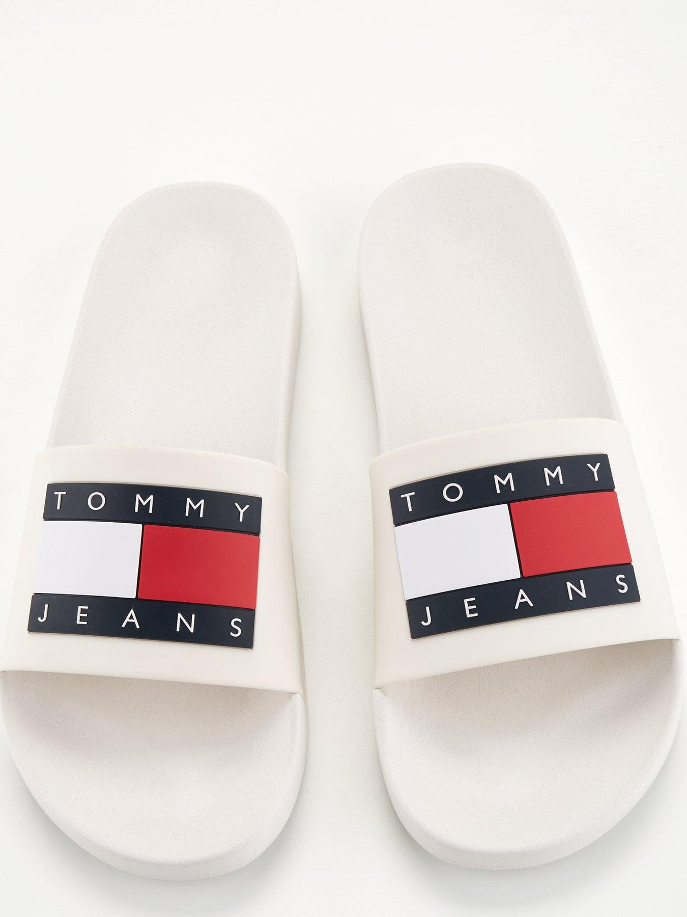 Image 4 of 6 of Tommy Jeans Tommy Jeans Pool Slides - White