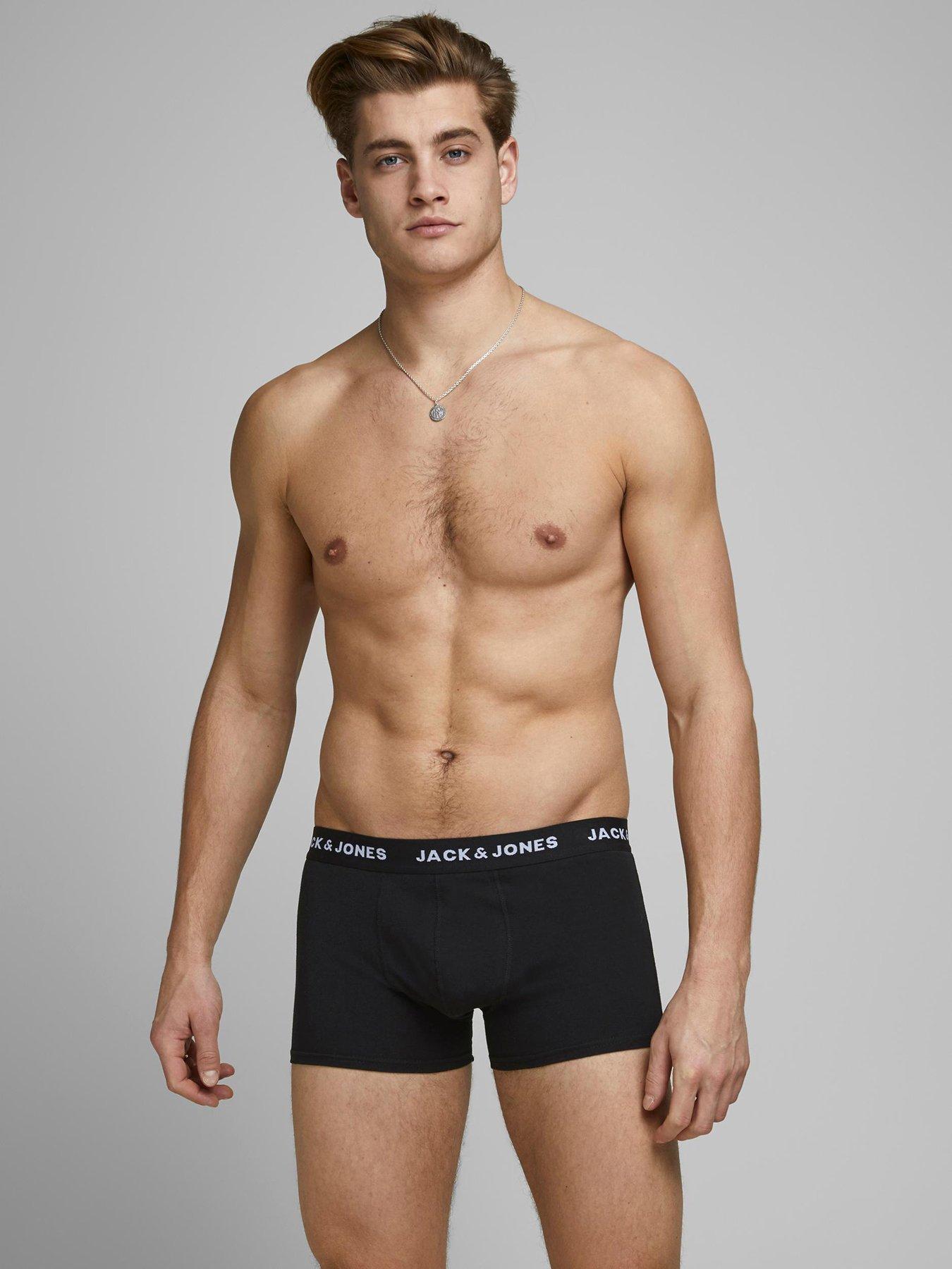 Image 3 of 3 of Jack & Jones Jack &amp; Jones 5-Pack Logo Waistband Trunks - Black