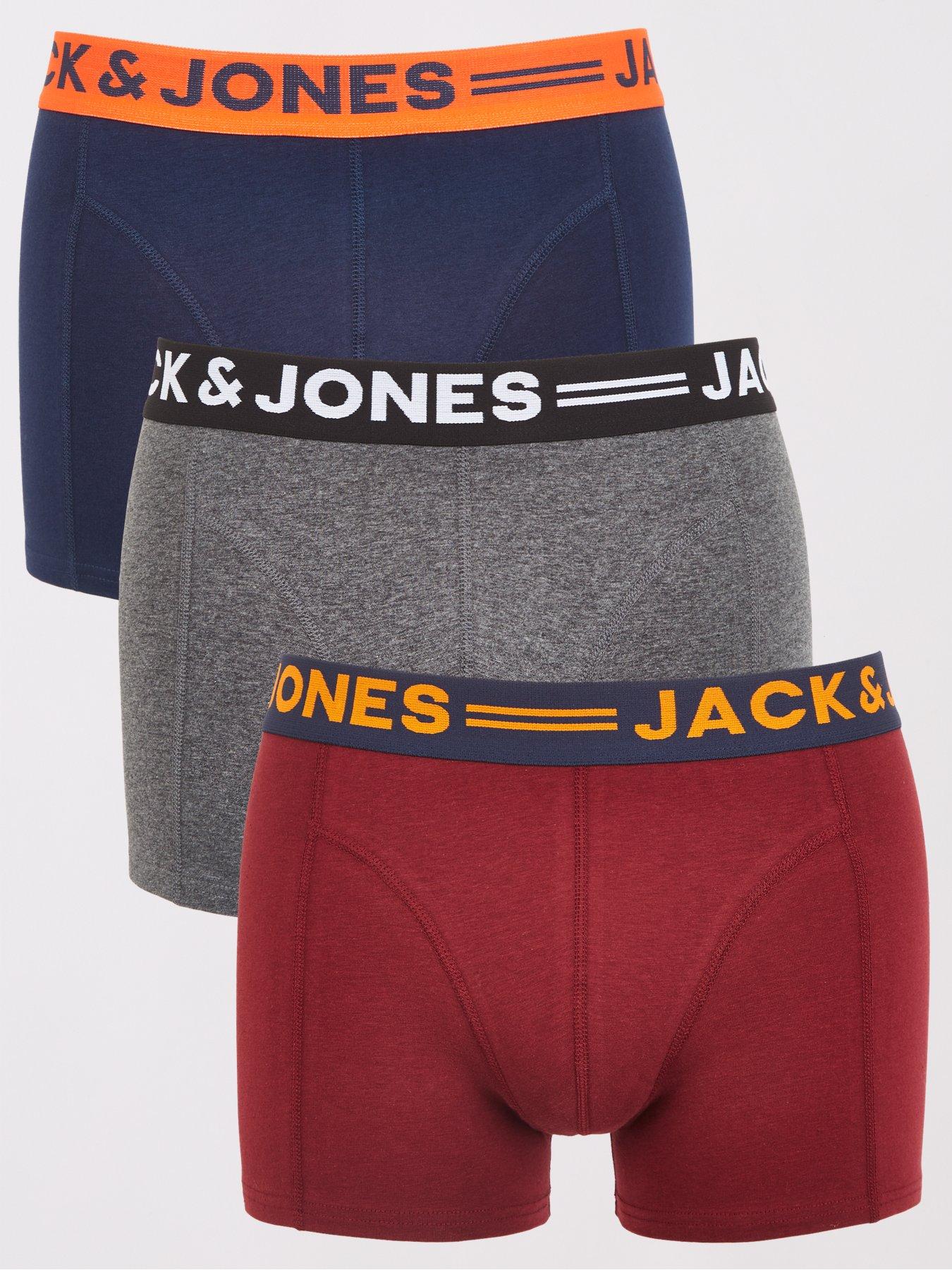 Image of Jack & Jones Jack  &  Jones 3-Pack Logo Waistband Boxer Briefs - Purple