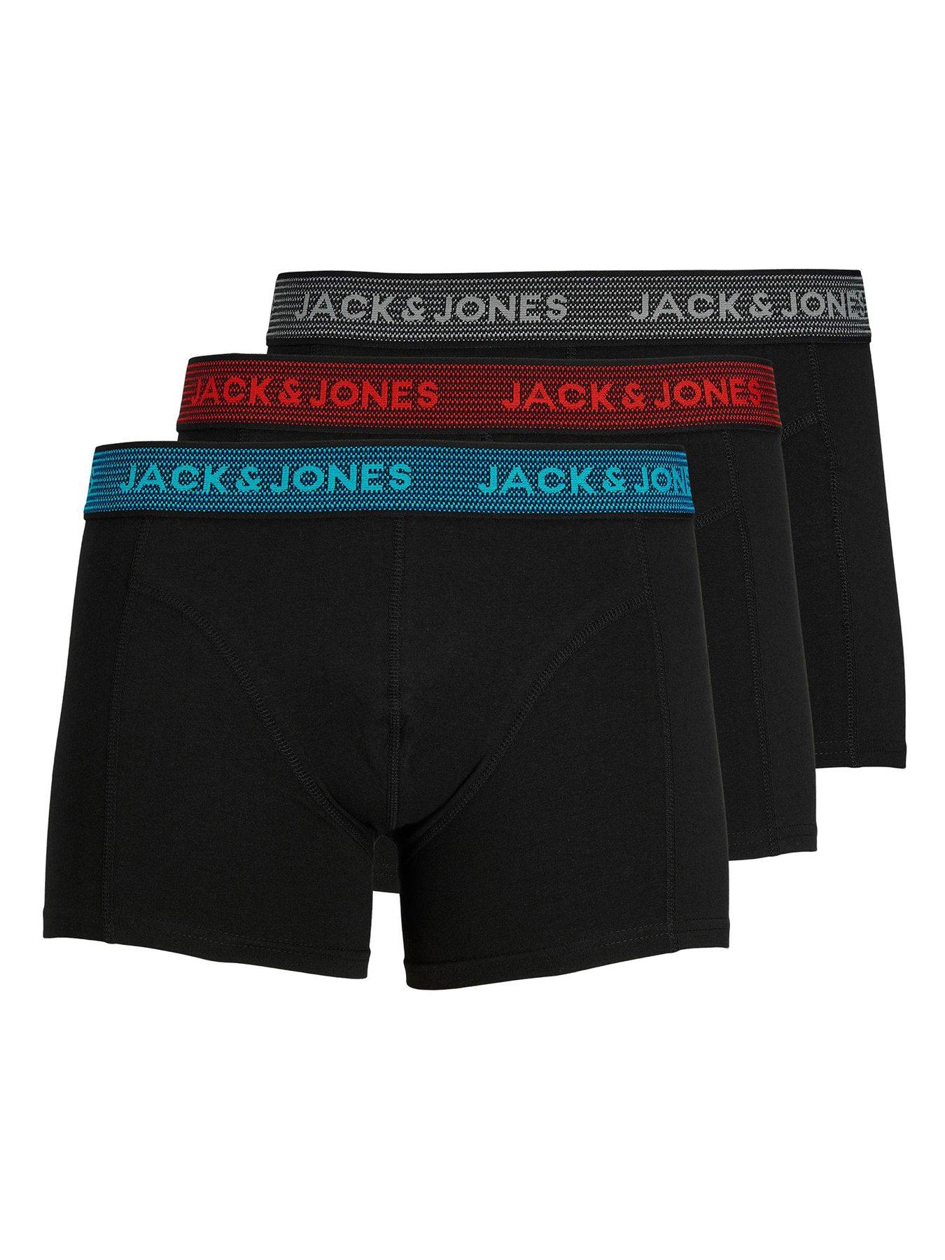 Image of Jack & Jones Jack  &  Jones 3-Pack Logo Waistband Boxer Briefs - Black