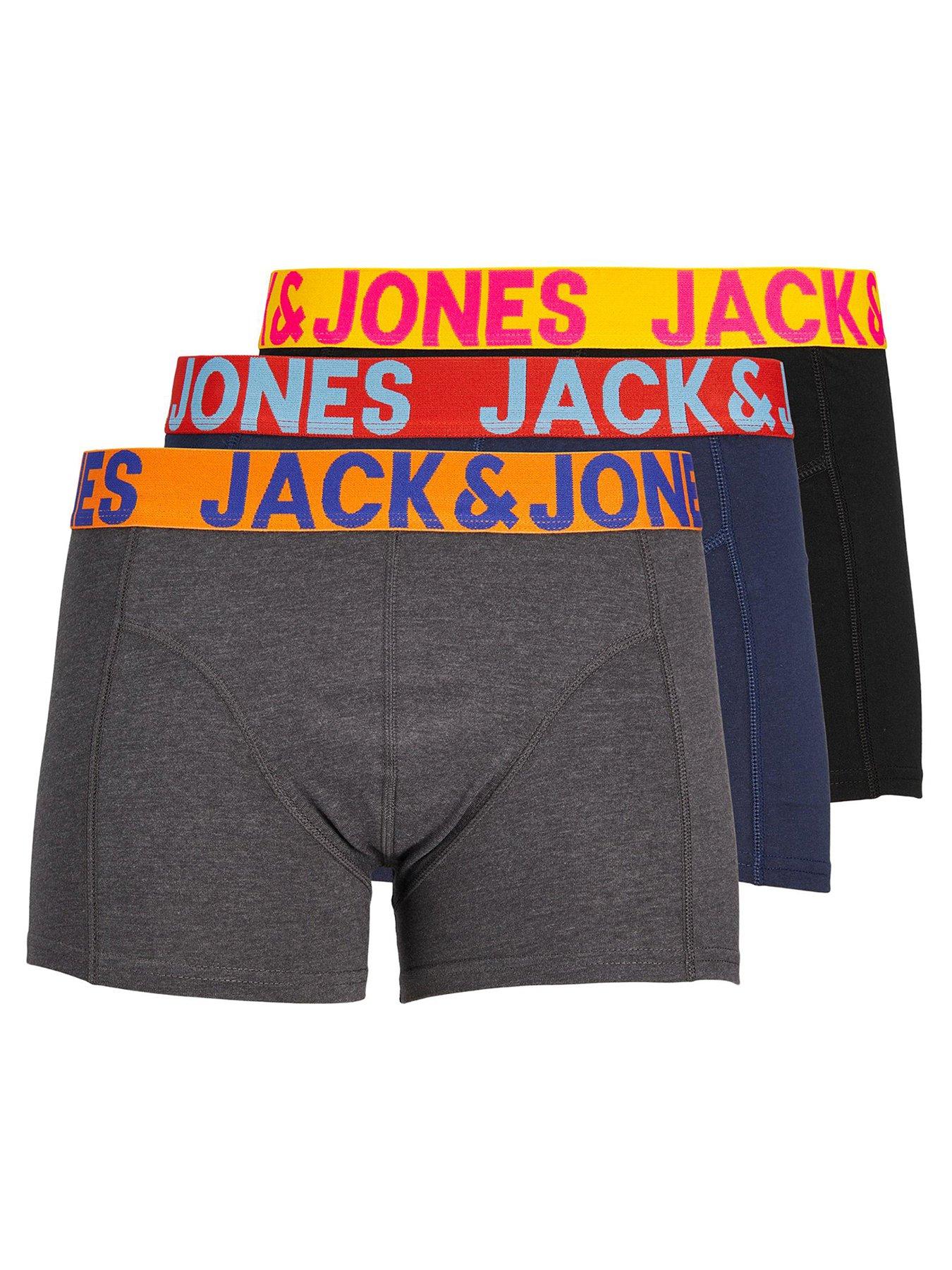Image of Jack & Jones 3-Pack Bright Logo Waistband Trunks - Multi