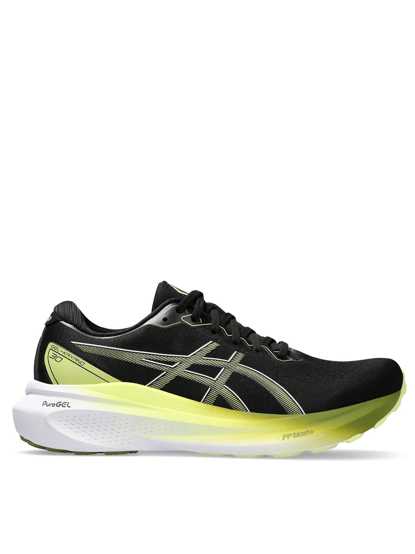 Men s Running Gel Kayano 30 Stability Trainers Black Yellow