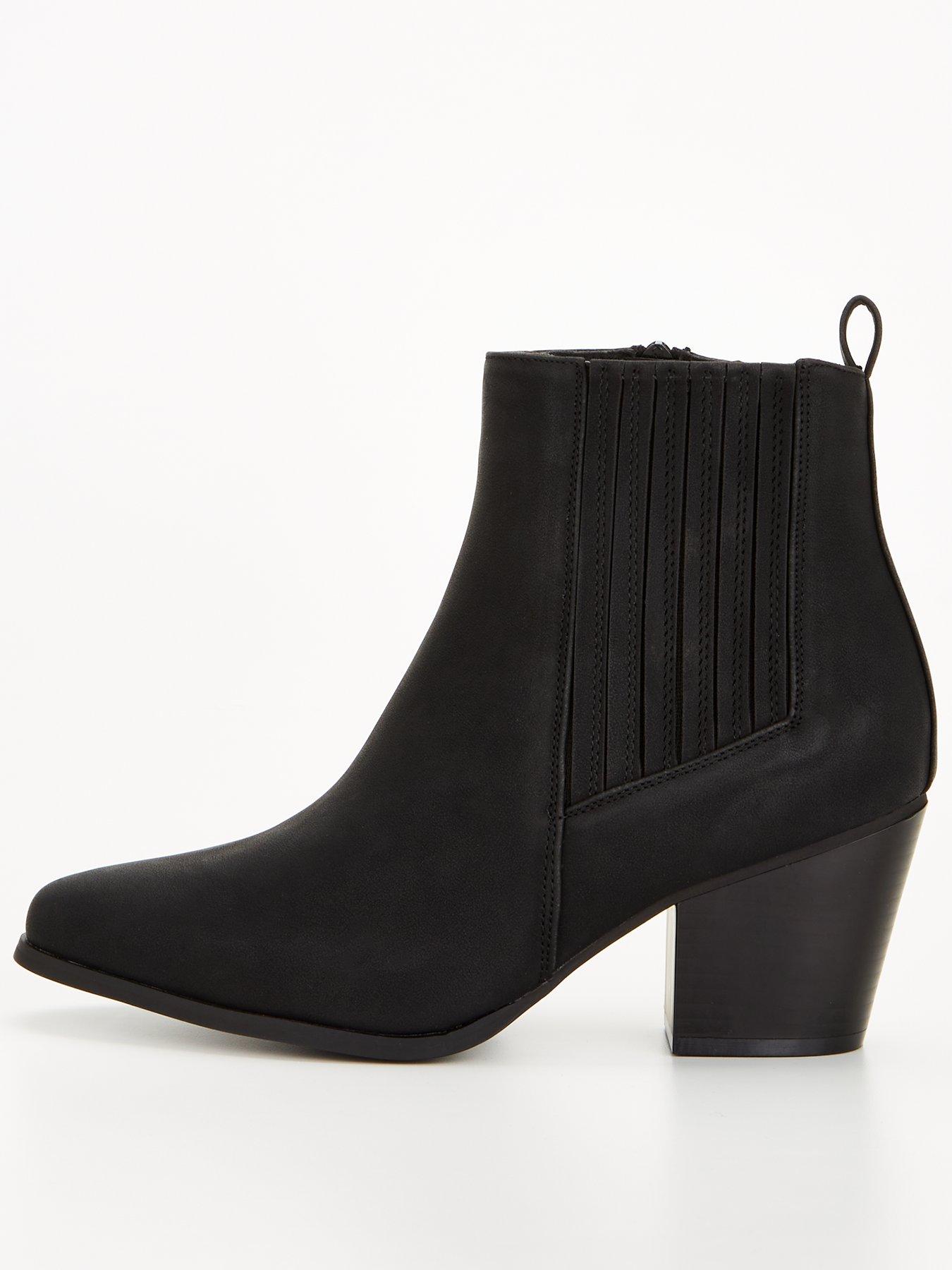 Extra wide fit black clearance ankle boots