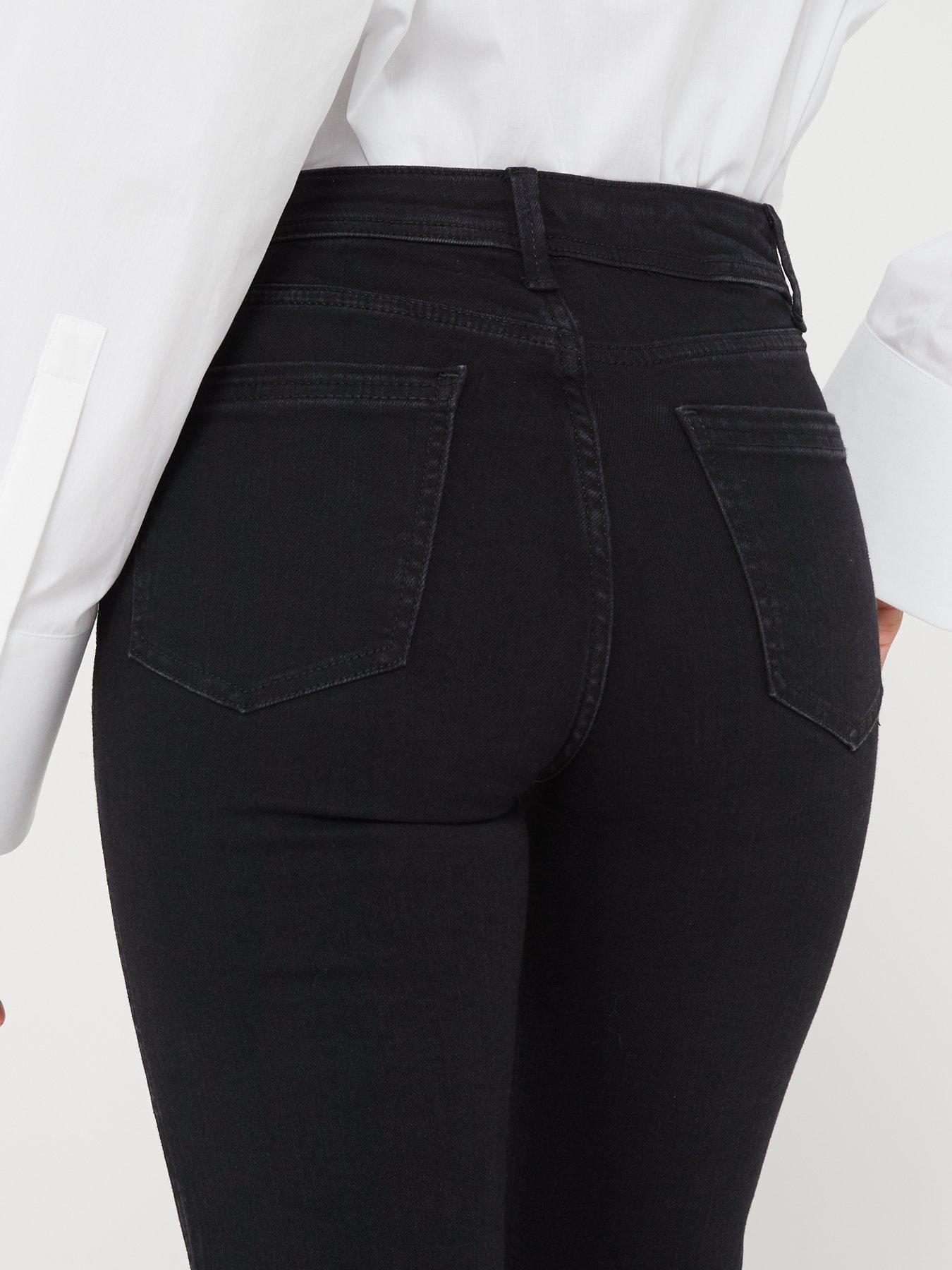 Image 5 of 6 of V by Very Sculpt Straight Jeans With Stretch - Black
