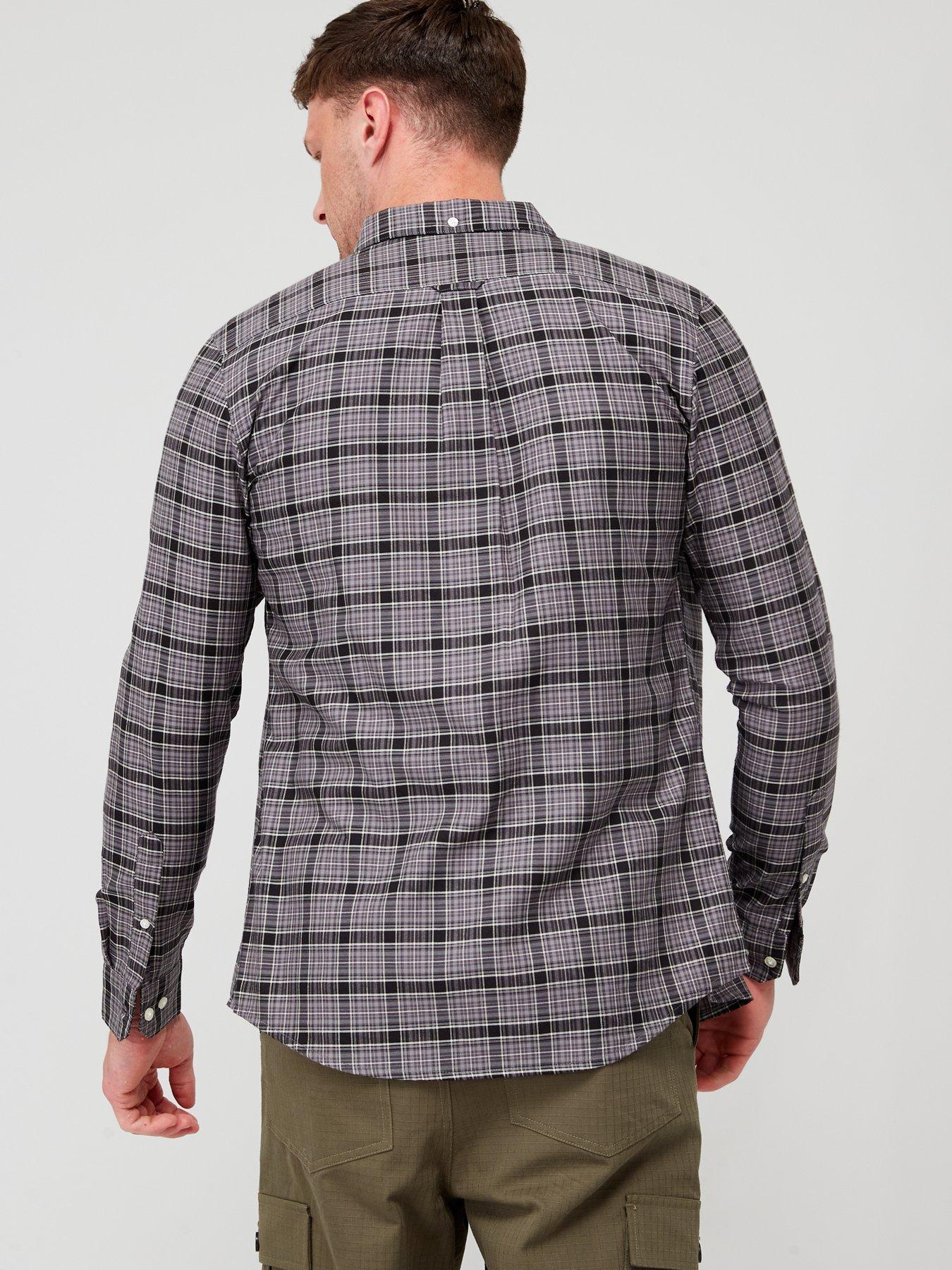 farah-fraser-long-sleeve-twill-check-shirt-dark-greystillFront