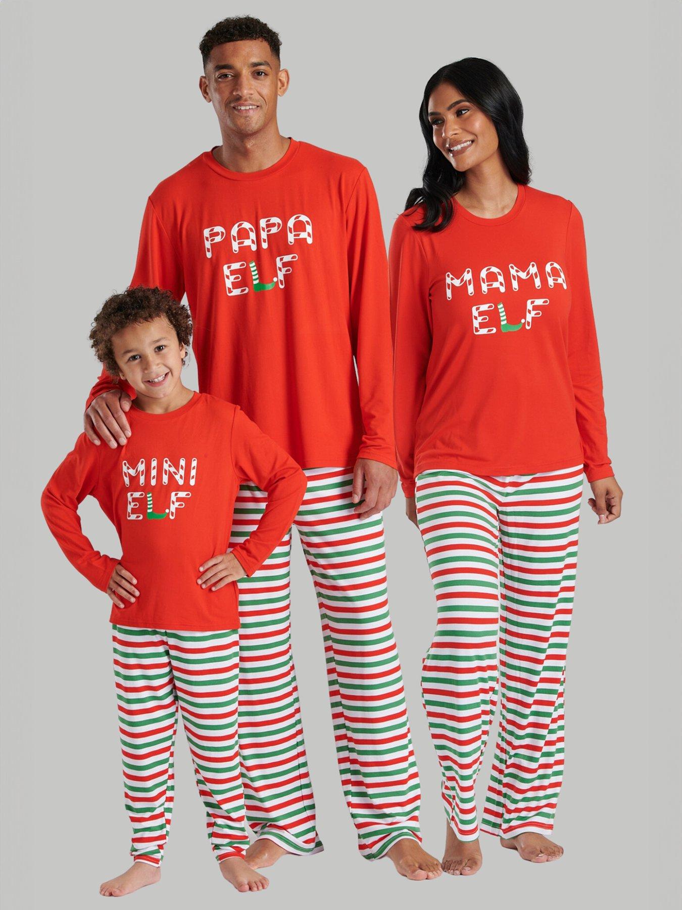 Loungeable Family Mens papa Elf Long Sleeve And Trouser Pyjama