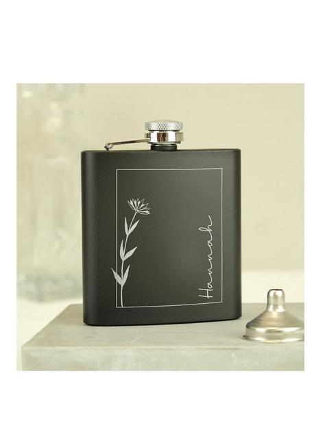 the-personalised-memento-company-personalised-floral-black-hip-flask