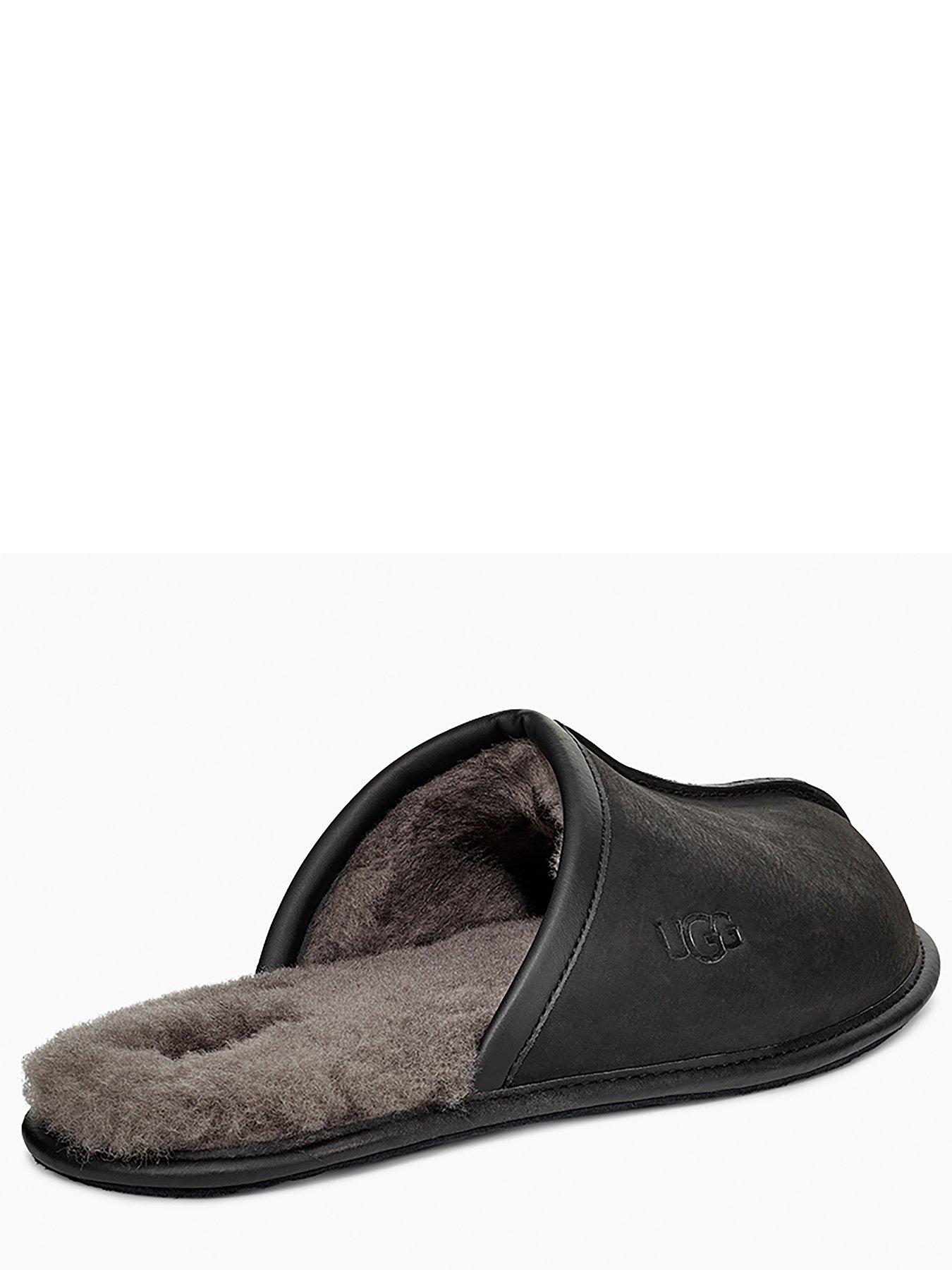 Mens ugg shop scuff leather slippers