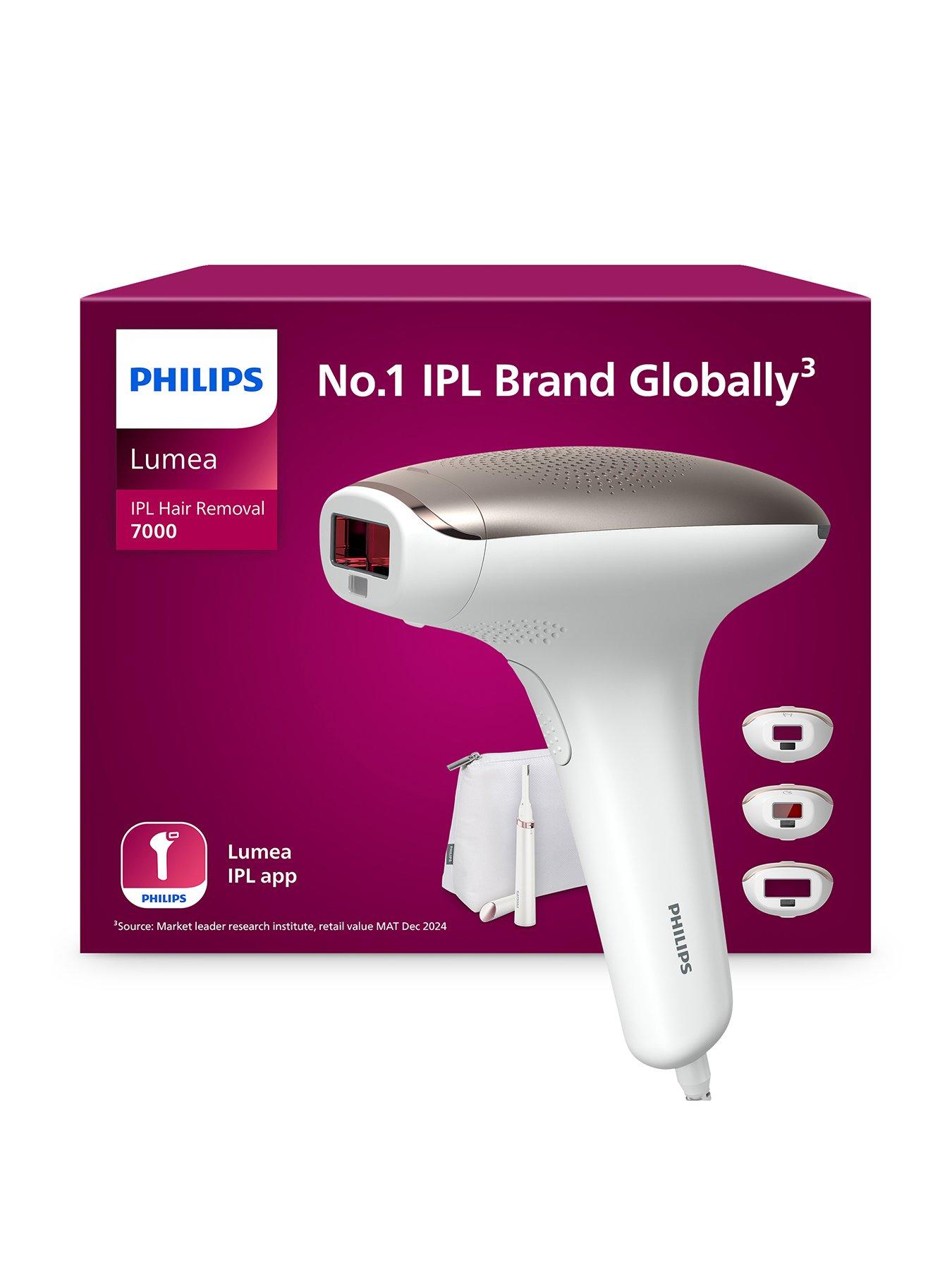 Philips Philips Lumea 7000 Series, IPL Hair Removal Device, with Satin Compact Pen Trimmer, 3 Attachments for Body, Face and Bikini, BRI923/00
