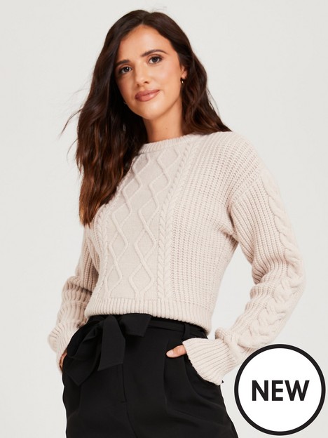 lucy-mecklenburgh-deep-waistband-cable-rib-knitted-jumper-oatmealnbsp