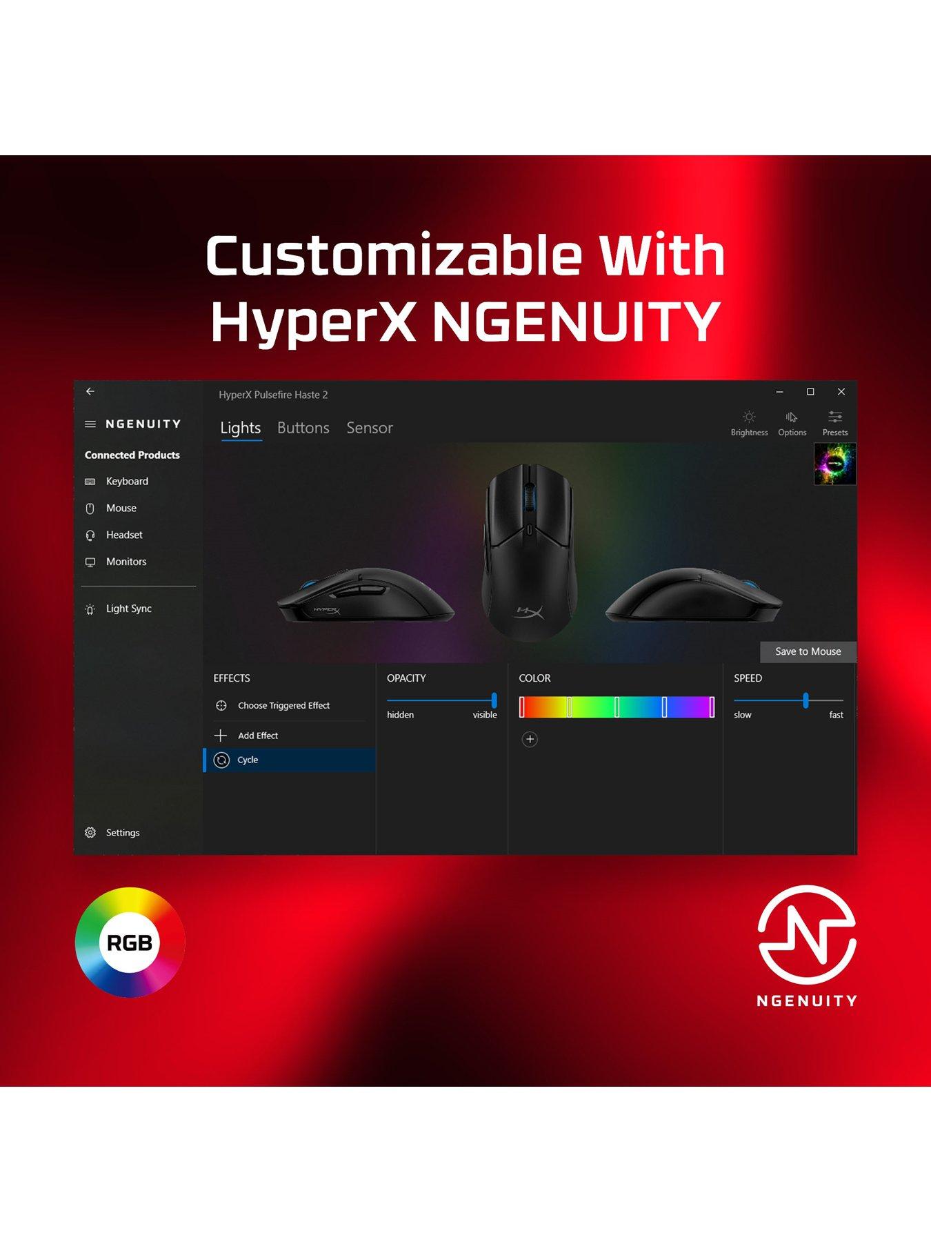 Image 7 of 8 of HYPERX Pulsefire Haste 2 Wired Gaming Mouse - RGB - Programmable Buttons - Black
