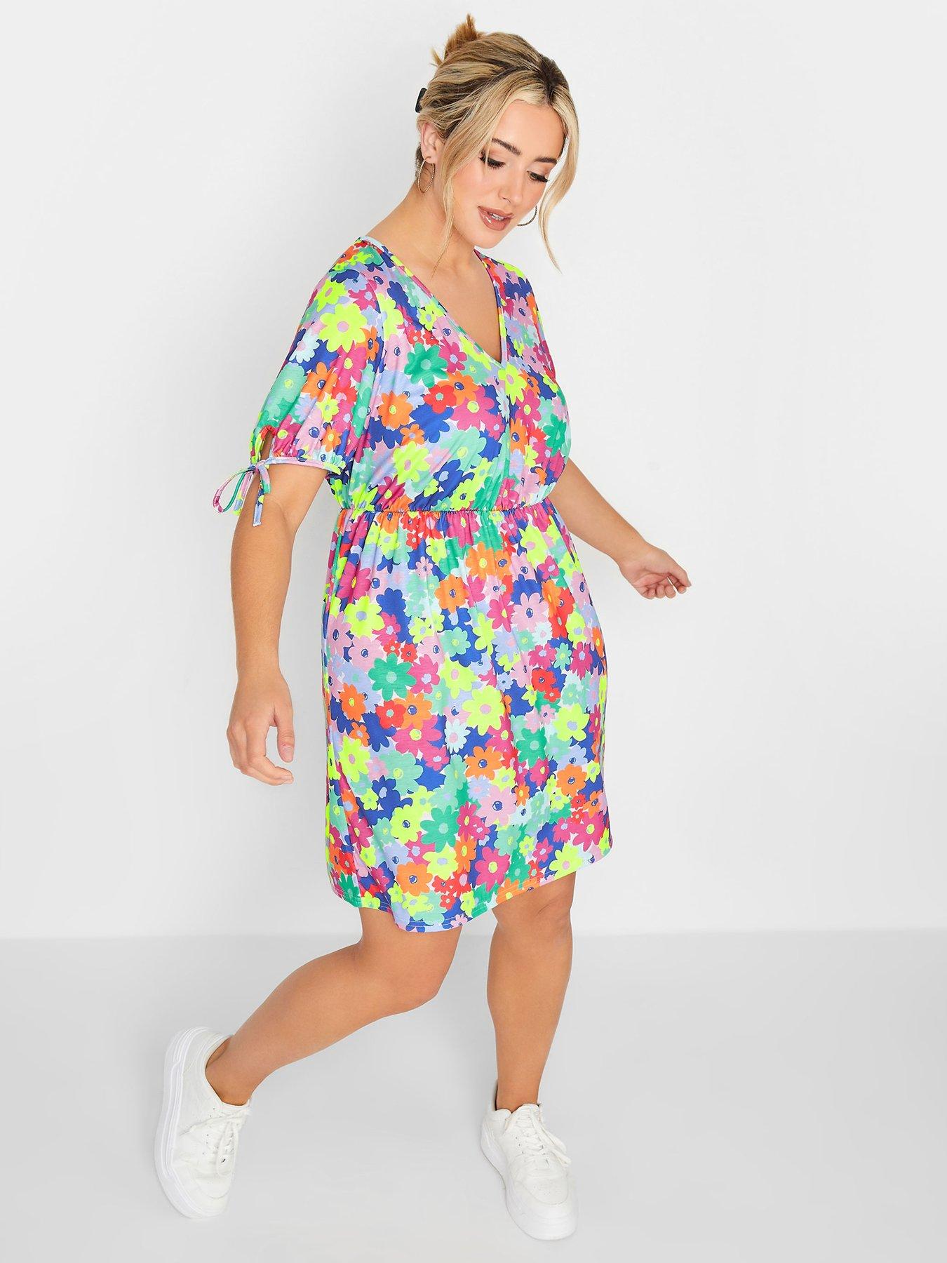 yours-tie-sleeve-tunic-dress-colourful-ditsy