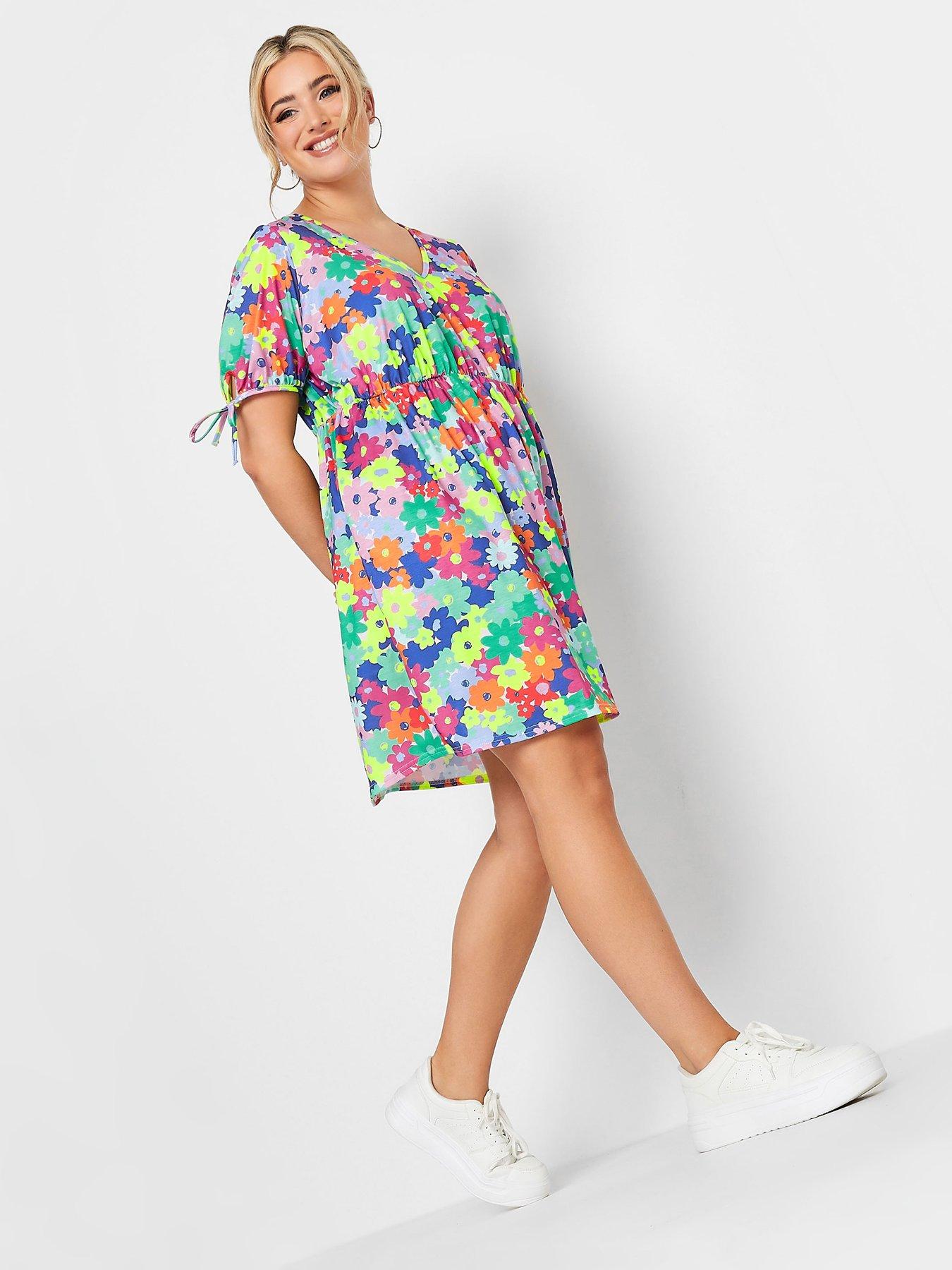 yours-tie-sleeve-tunic-dress-colourful-ditsyback