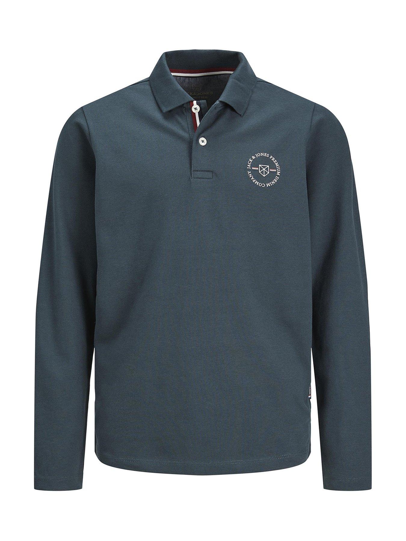Jack Jones Junior Boys Blushield Long Sleeve Polo Magical Forest Green Very Ireland
