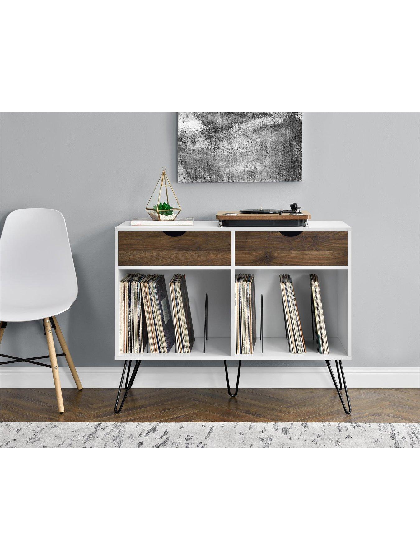 Image 1 of 4 of Novogratz Harmony Side Table With Drawers - White/Oak
