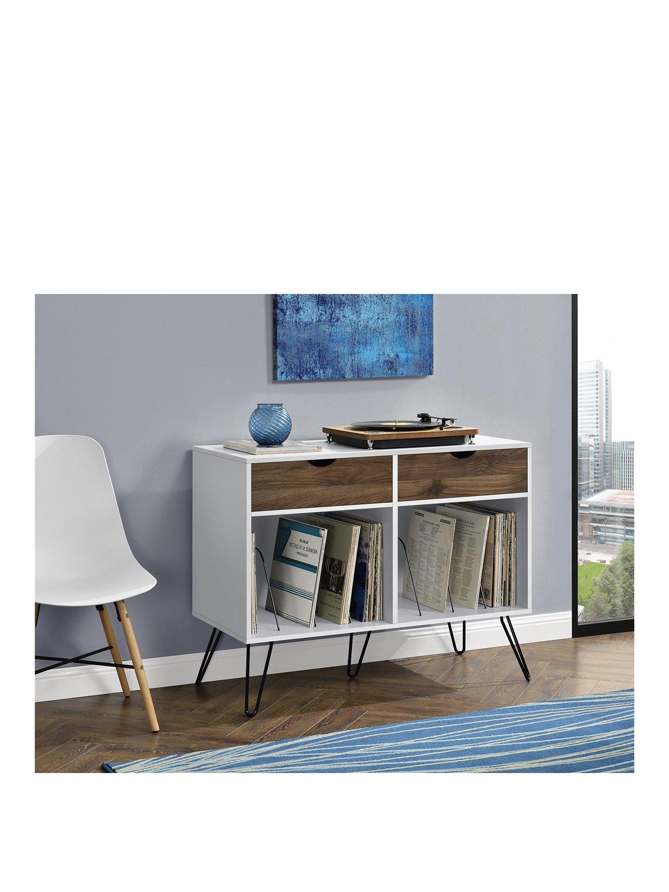 Image 2 of 4 of Novogratz Harmony Side Table With Drawers - White/Oak