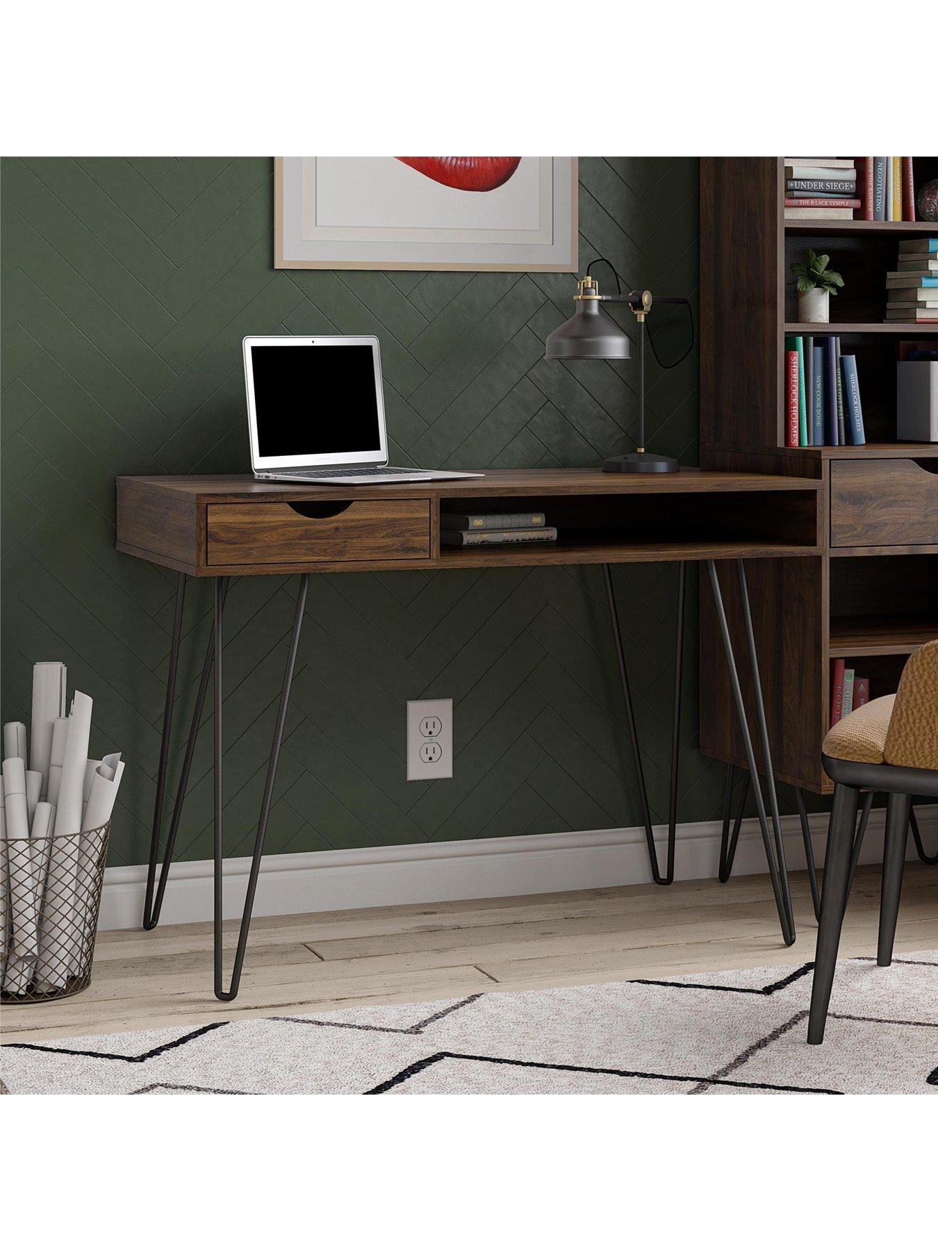 Image 1 of 4 of Novogratz Harmony Desk With Storage - Walnut