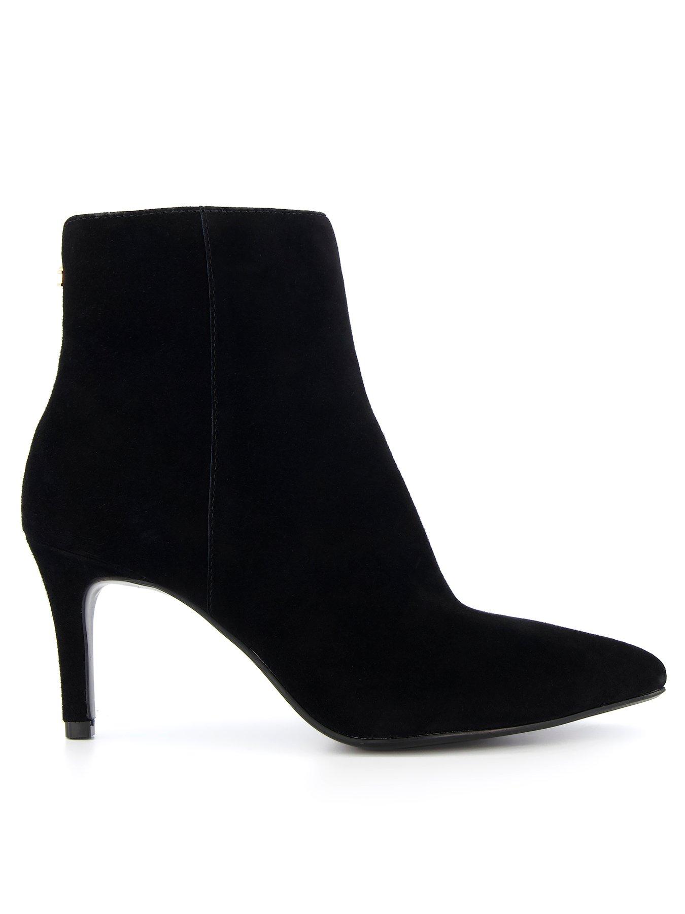 Dune London Dune Obsessive 2 Kitten Heel Pointed Toe Suede Ankle Boots ...