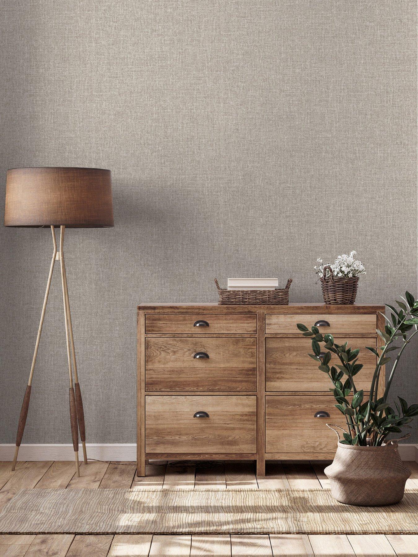 Image 1 of 7 of ARTHOUSE Arthouse Country Plain Taupe Wallpaper