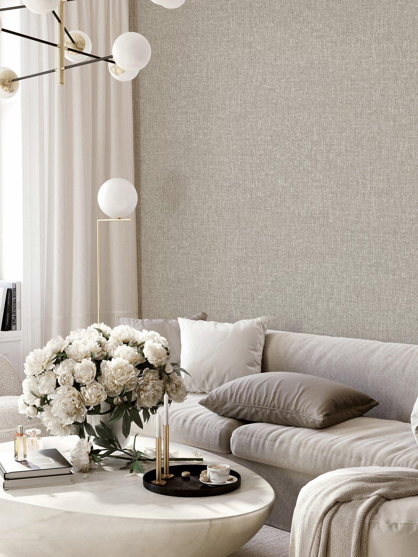 Image 7 of 7 of ARTHOUSE Arthouse Country Plain Taupe Wallpaper