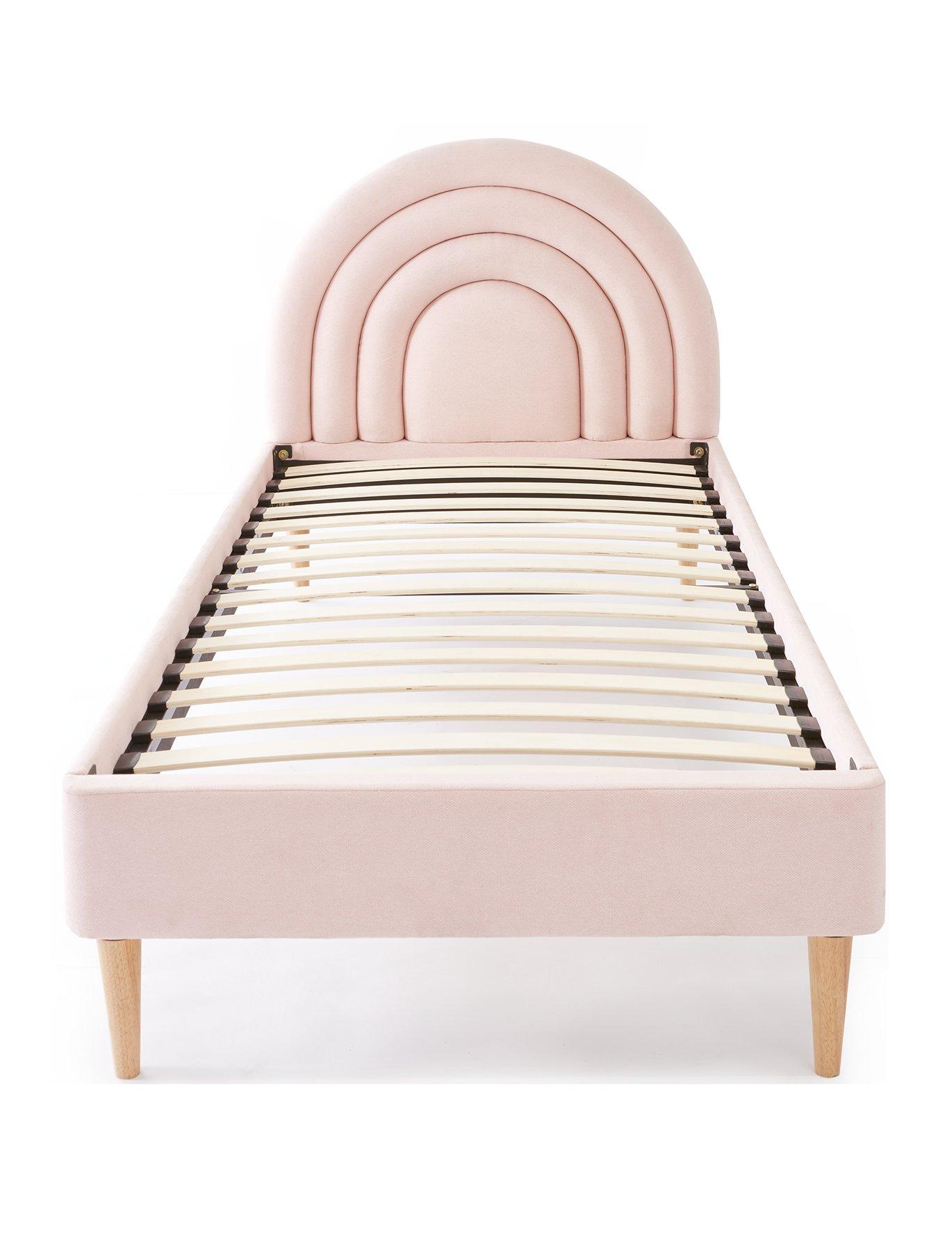 very-home-rainbow-childrens-singlenbspbed-frame-with-mattress-options-buy-and-savenbsp--pinknbsp-nbspfscreg-certifiedstillFront