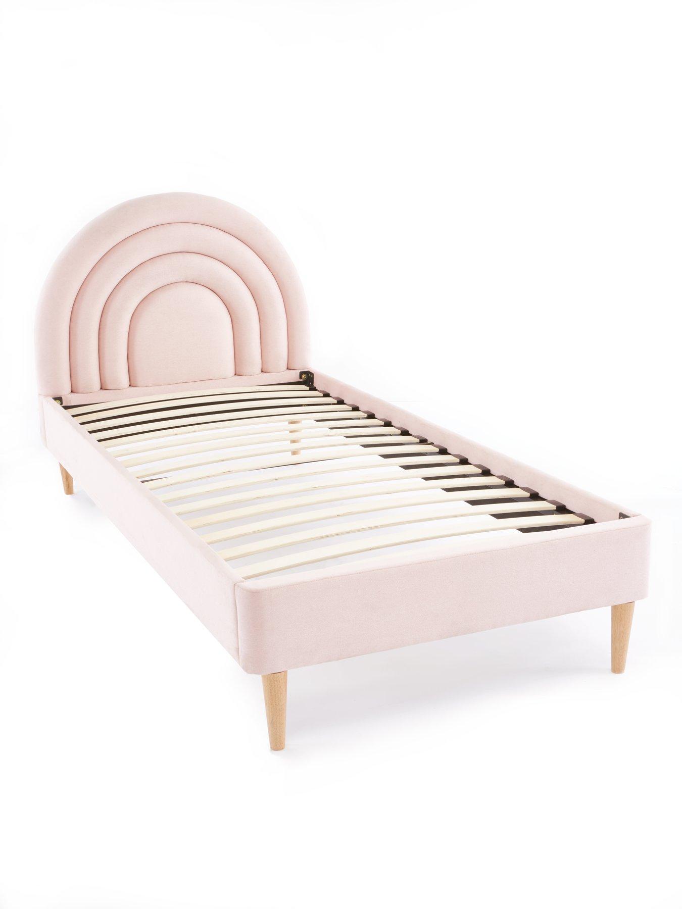 very-home-rainbow-childrens-singlenbspbed-frame-with-mattress-options-buy-and-savenbsp--pinknbsp-nbspfscreg-certifiedback