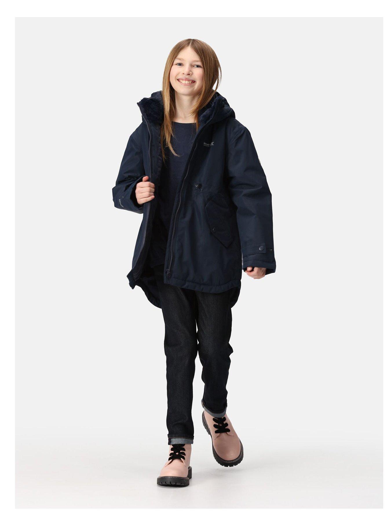 Girls navy rain jacket on sale