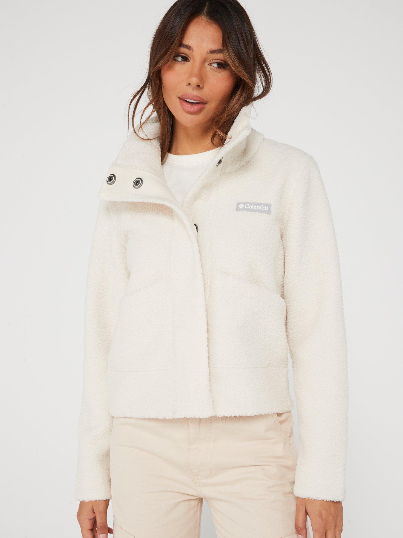 Women s Panorama Sherpa Snap Fleece Jacket White