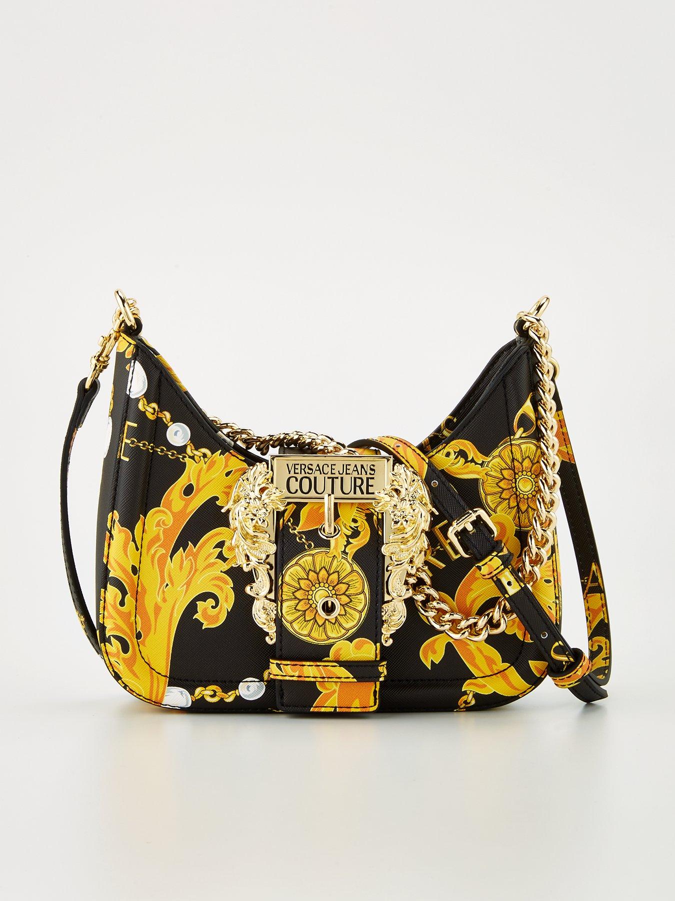 Baroque Buckle Shoulder Bag Black Gold