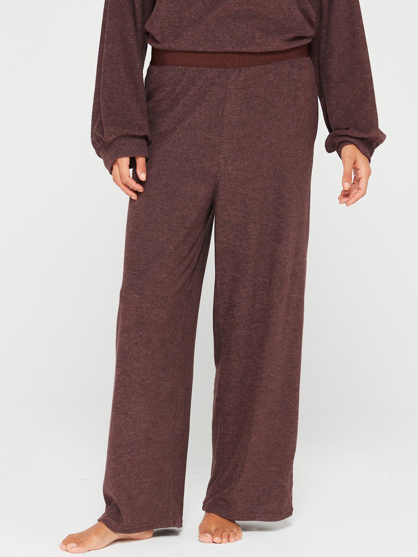 Brown Wide Leg Lounge Pants