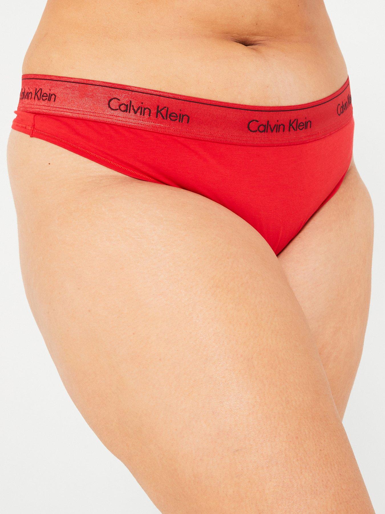 calvin klein modern cotton thong red