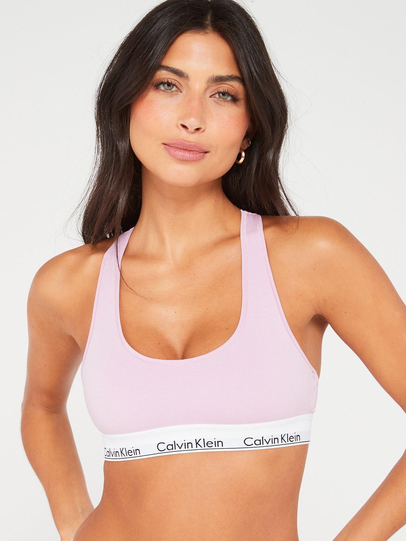 Calvin Klein Sports Bra with Criss Cross Back & Built in Push-Up - Size S