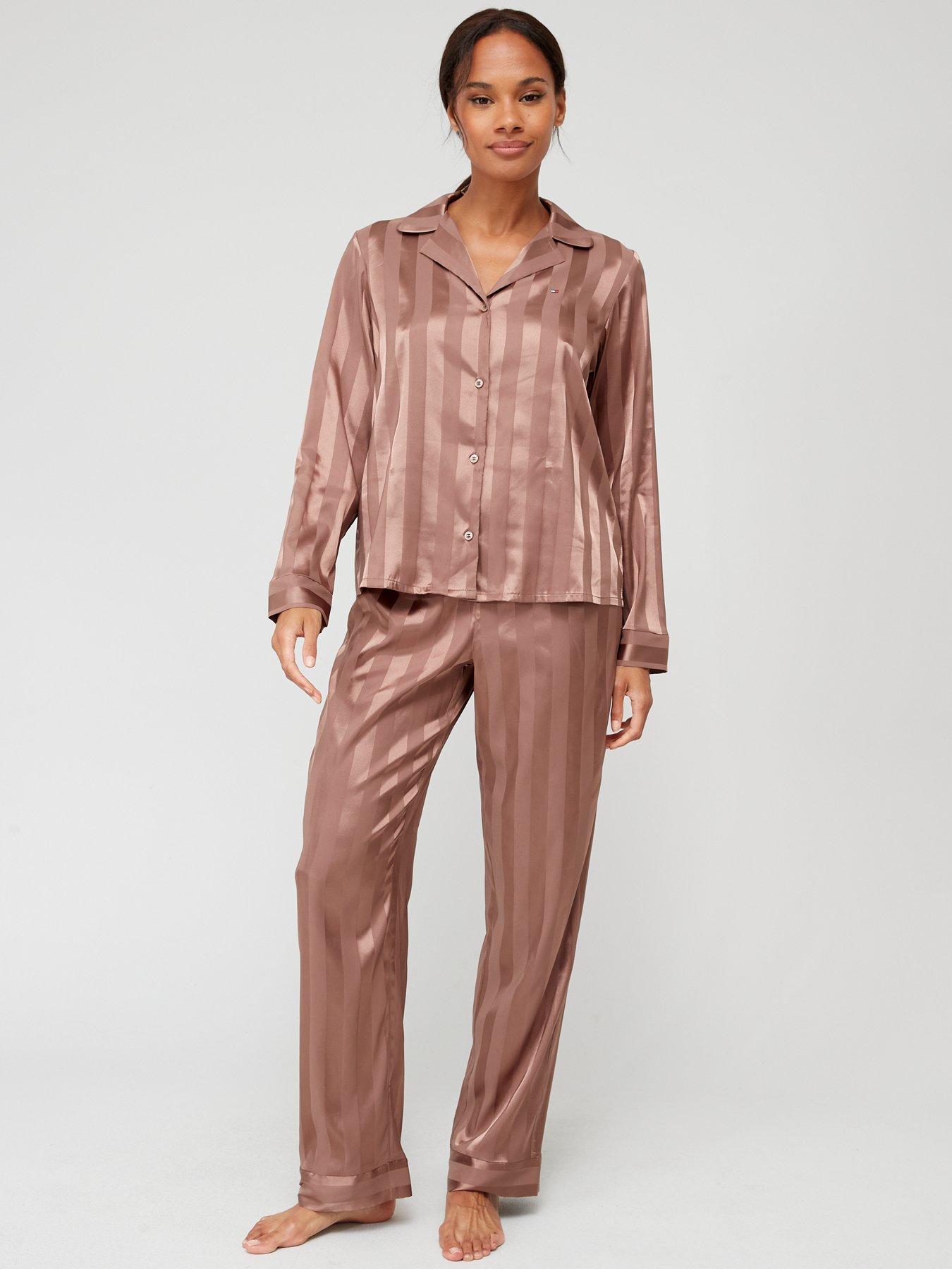 Loungeable Brown Trouser Pyjama Set with Teddy Bear Print
