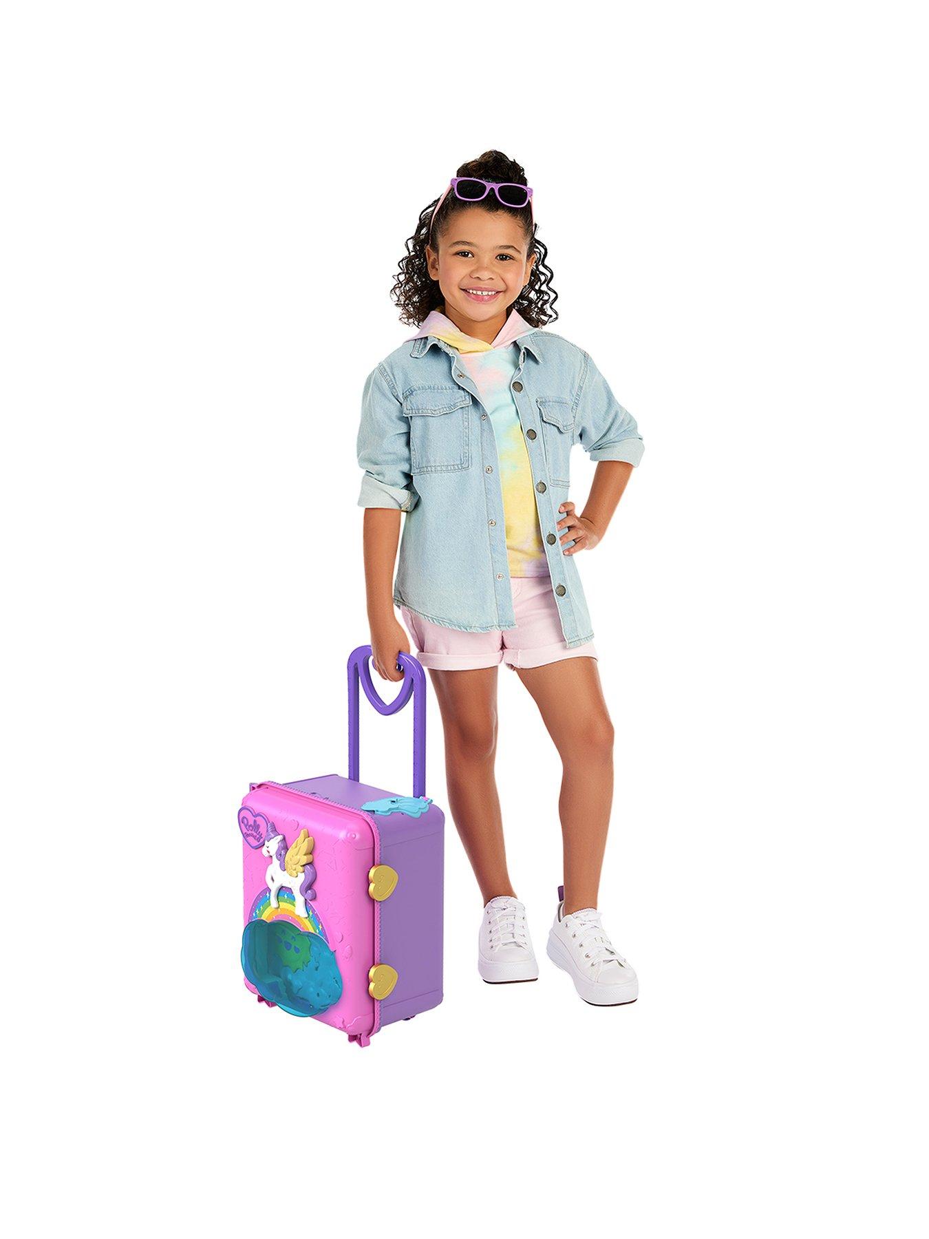 Image 1 of 7 of Polly Pocket Pollyville Resort Roll-Away Suitcase Playset