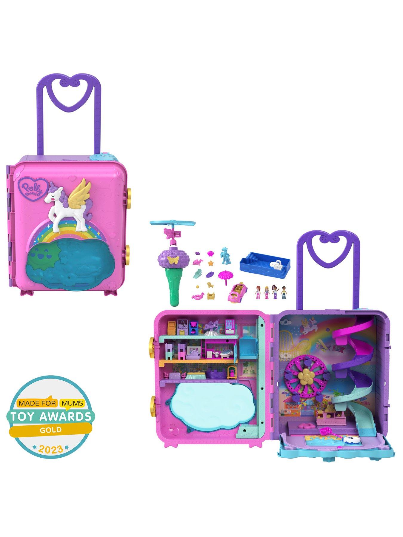 Image 2 of 7 of Polly Pocket Pollyville Resort Roll-Away Suitcase Playset