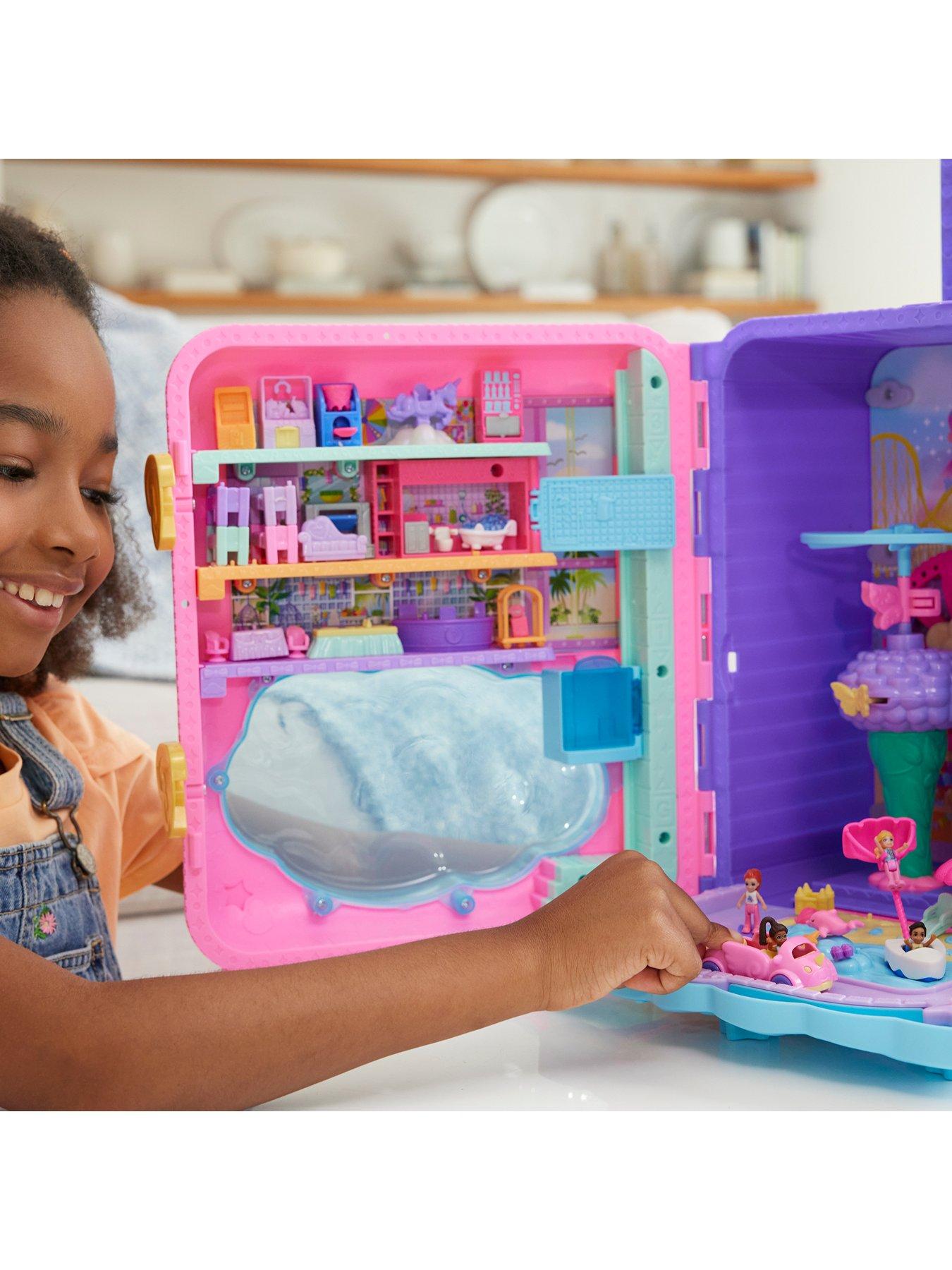 Image 3 of 7 of Polly Pocket Pollyville Resort Roll-Away Suitcase Playset