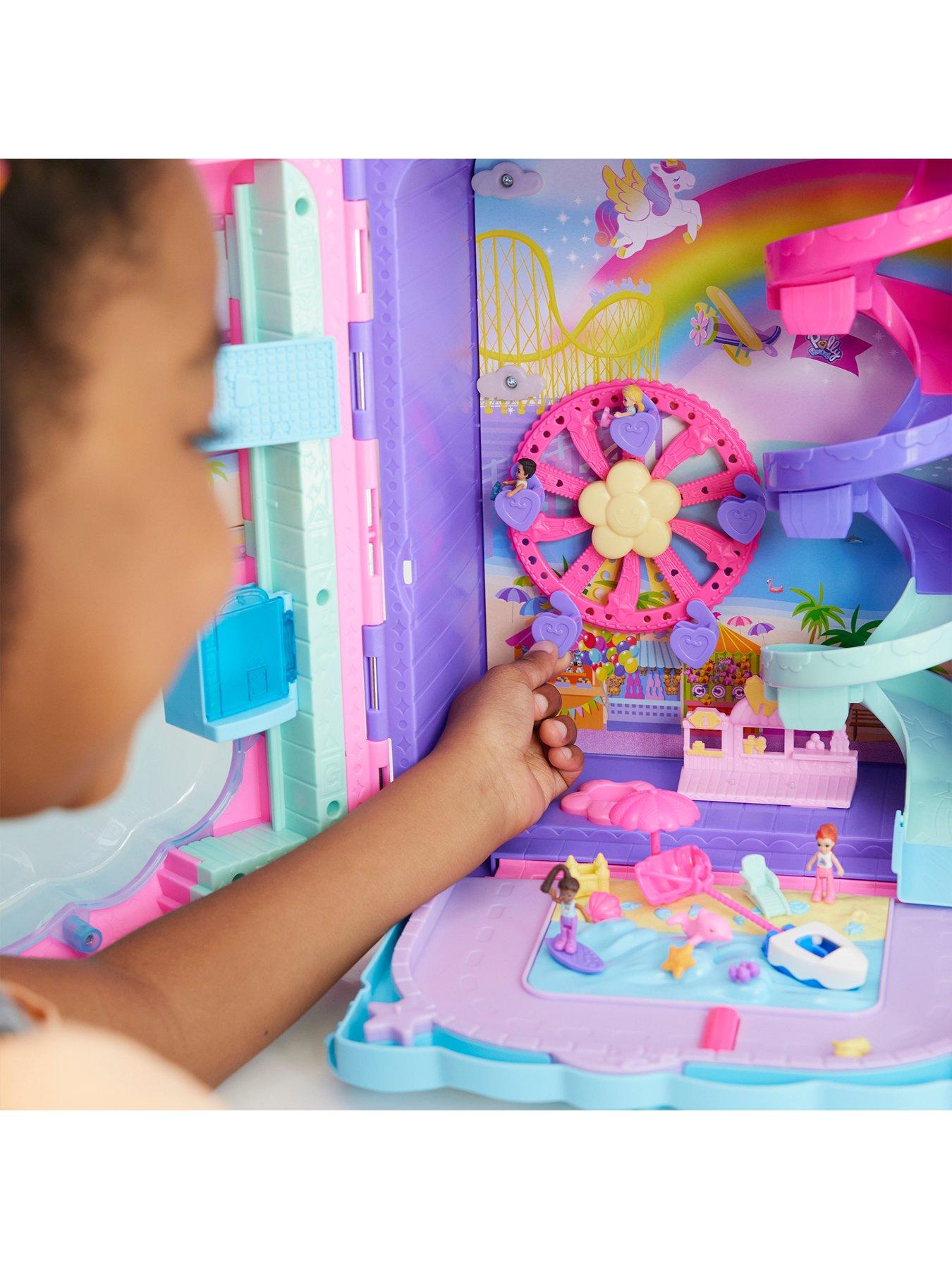 Image 5 of 7 of Polly Pocket Pollyville Resort Roll-Away Suitcase Playset