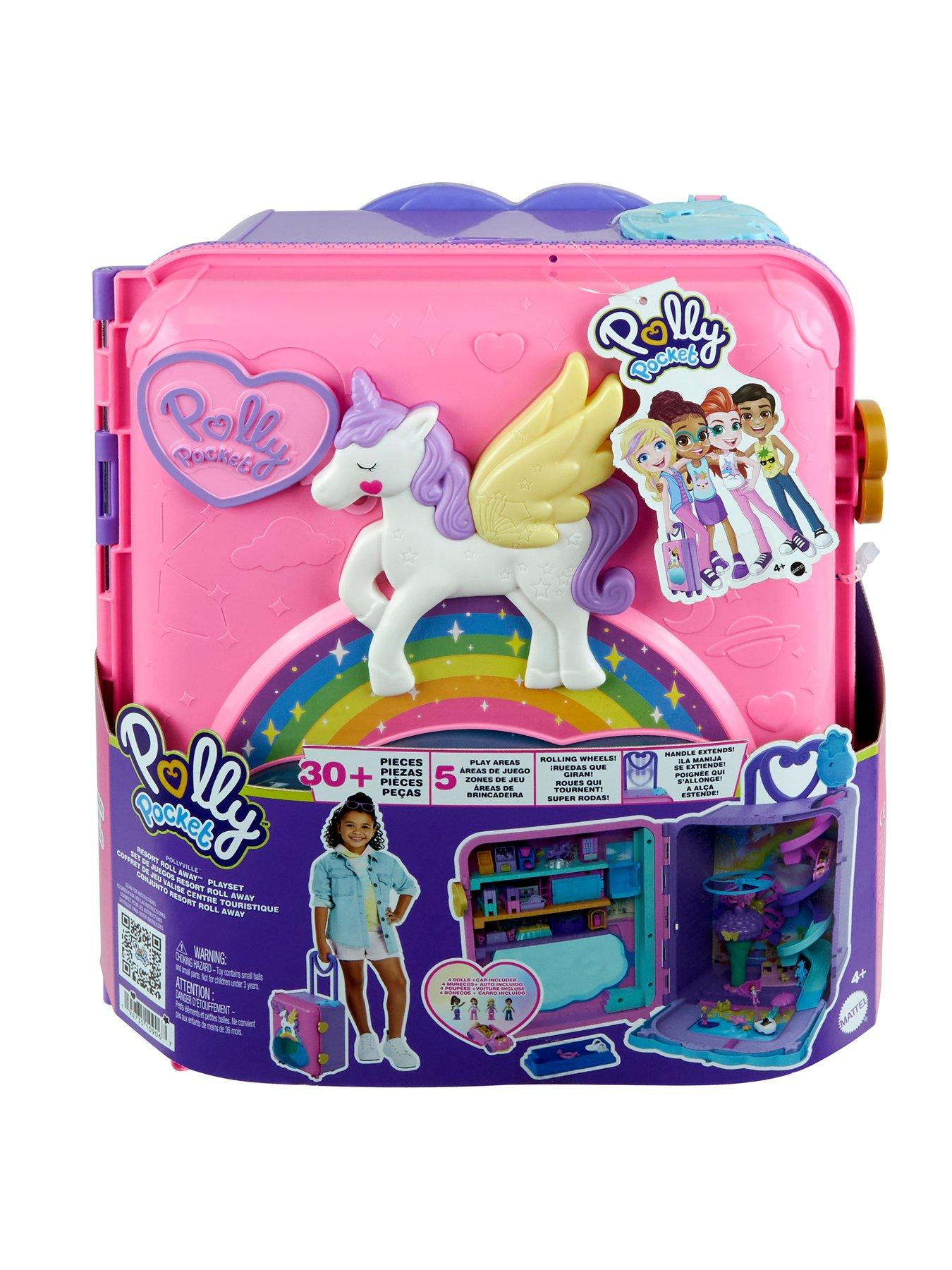 Image 6 of 7 of Polly Pocket Pollyville Resort Roll-Away Suitcase Playset