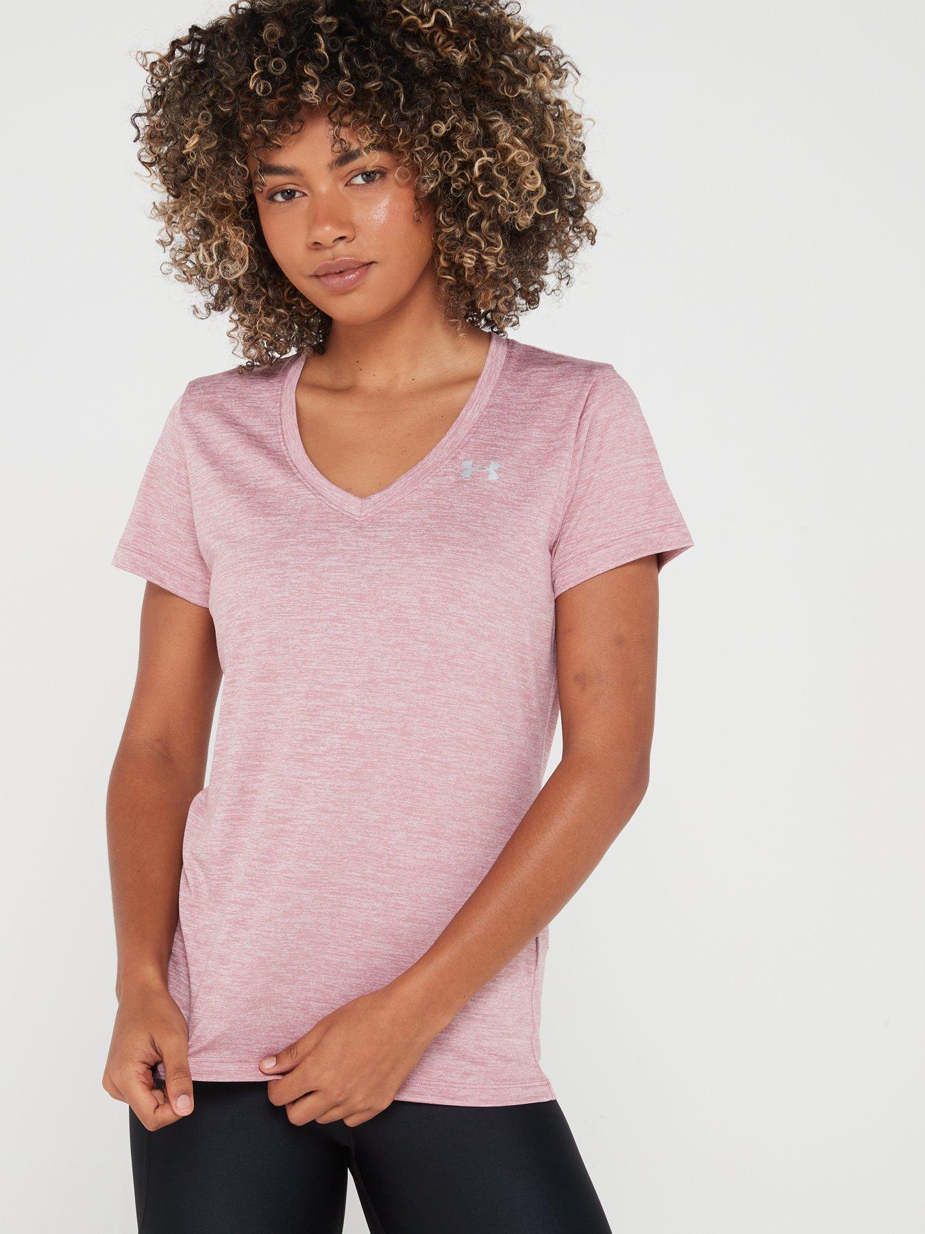 UNDER ARMOUR Training Tech V-Neck T-Shirt - Pink