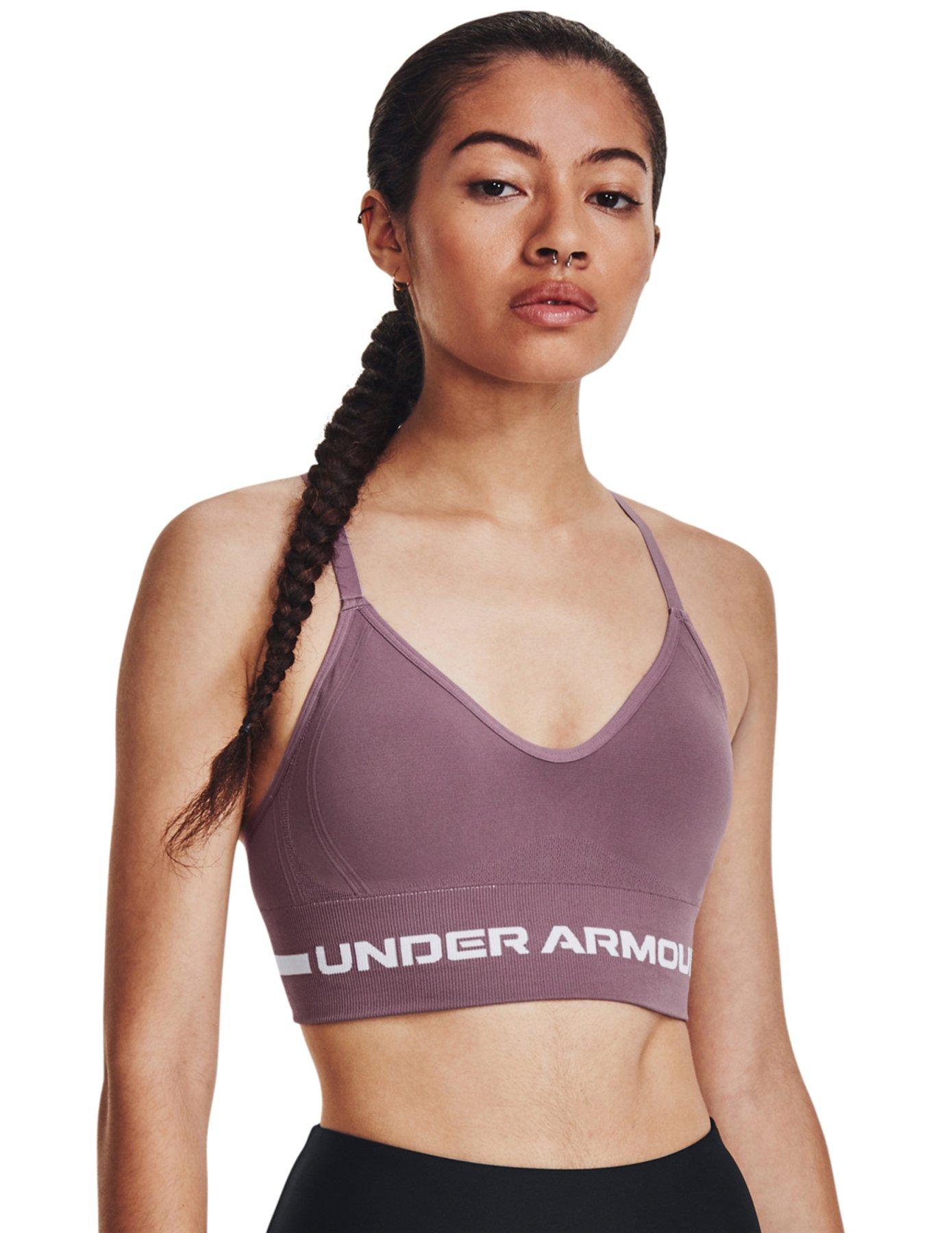 UNDER ARMOUR Low Support Training Seamless Longline Bra - Purple