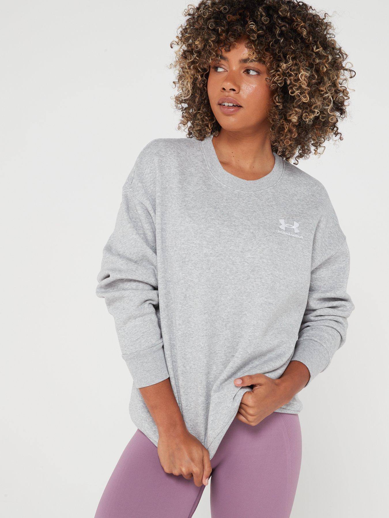 Image 1 of 5 of UNDER ARMOUR Training Essentials Fleece Crew Sweat - Light Grey