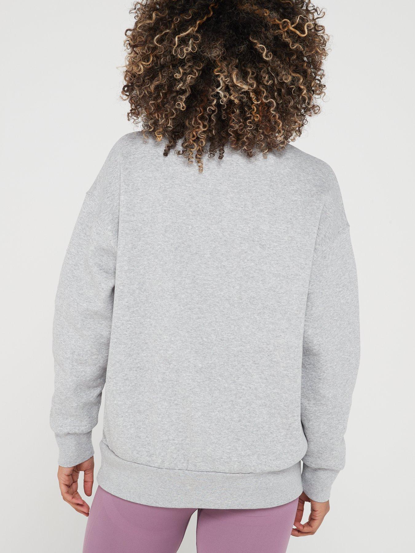 under-armour-training-essentials-fleece-crew-sweat-light-greystillFront